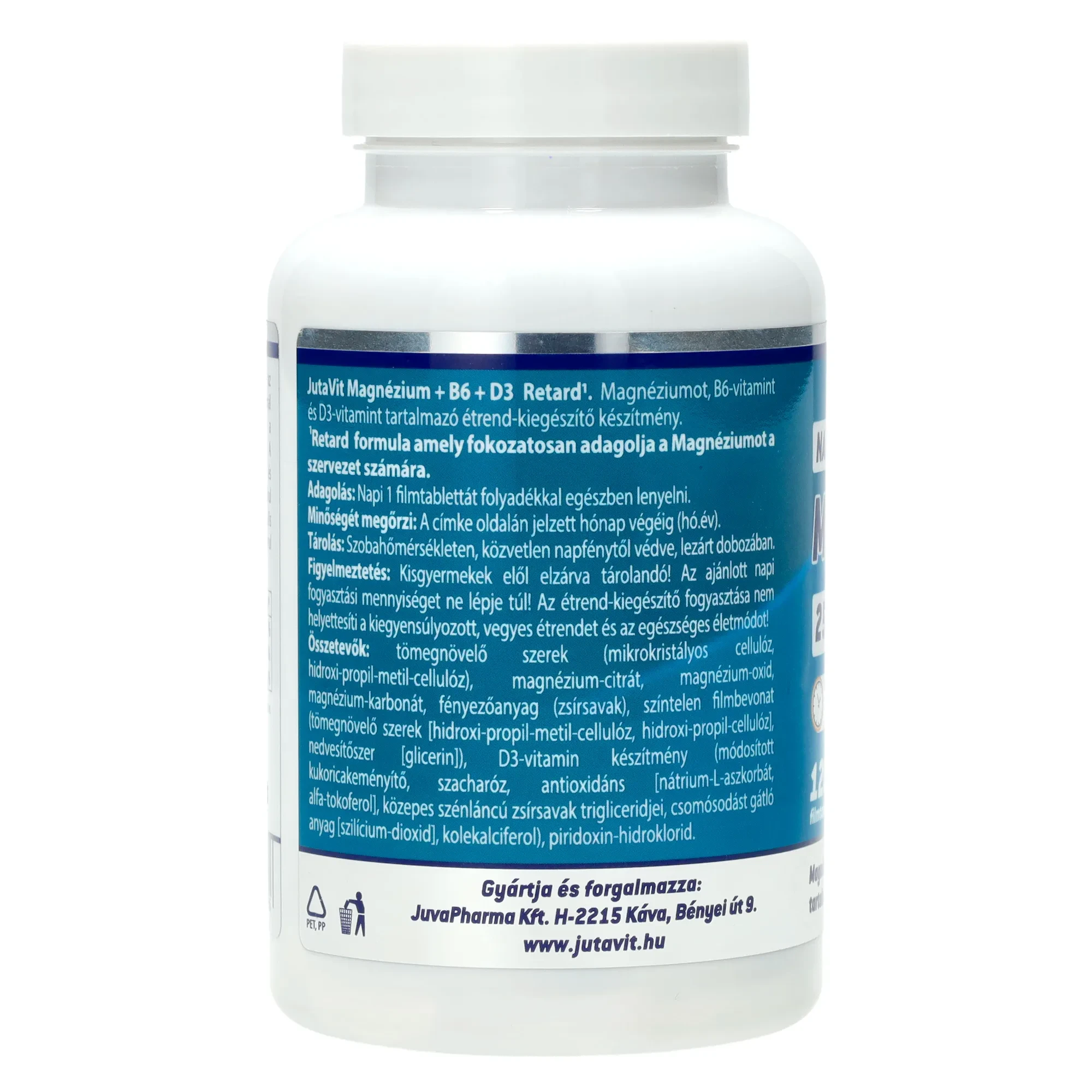 JutaVit Magnézium retard 250mg + B6 + D3 120db