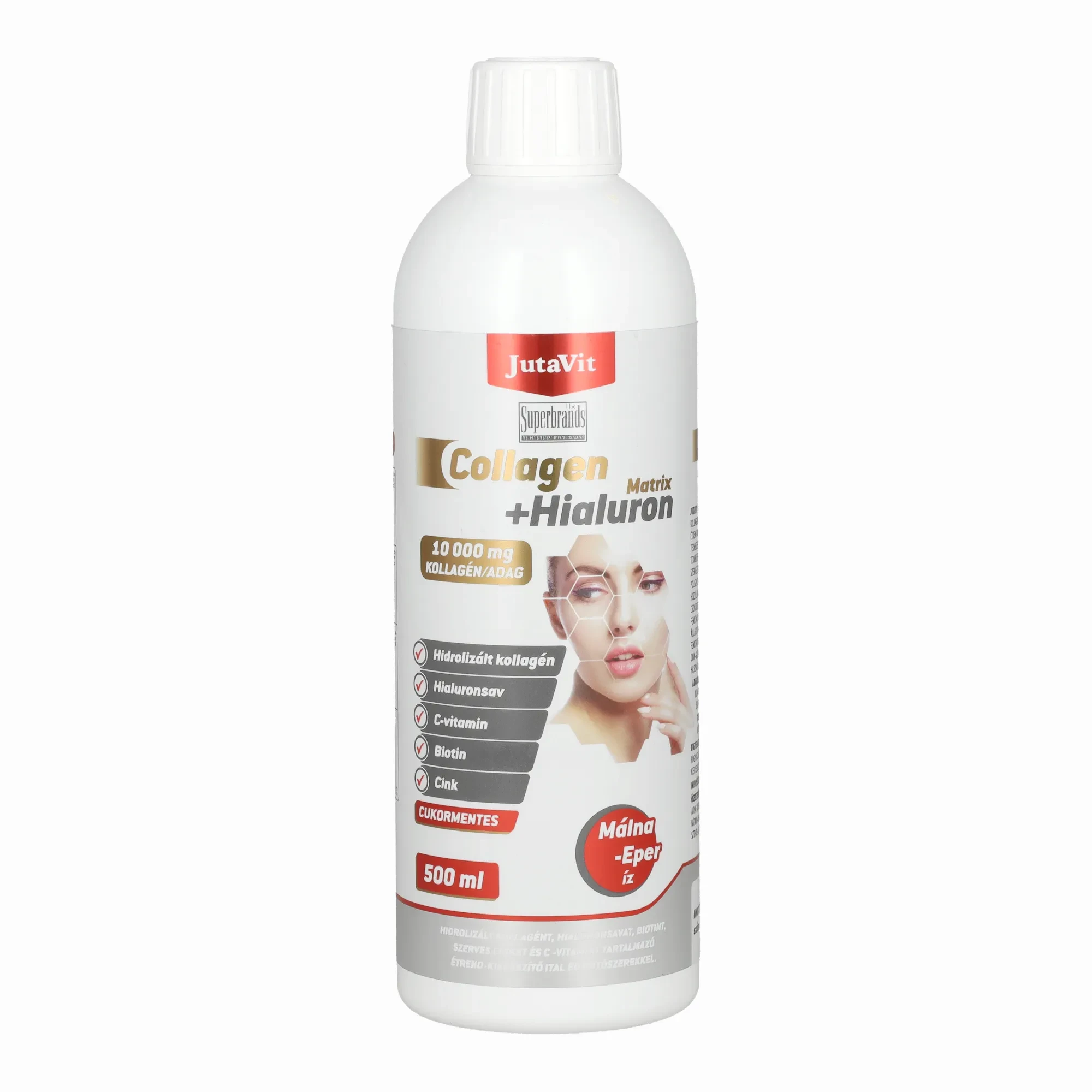 JutaVit Collagen + Hialuron Matrix Málna-Eper 500ml