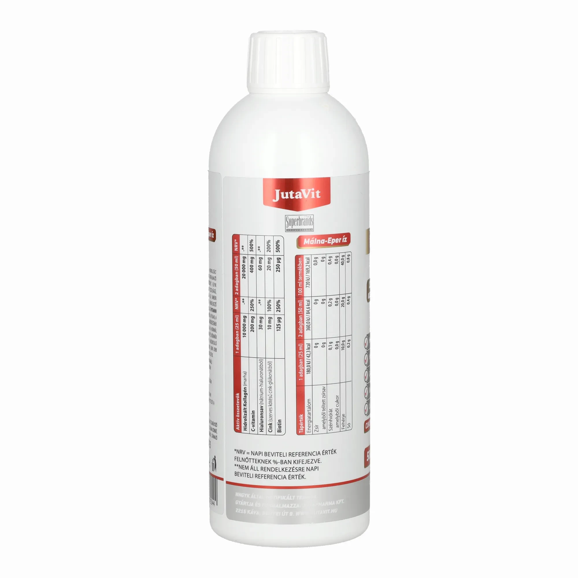 JutaVit Collagen + Hialuron Matrix Málna-Eper 500ml