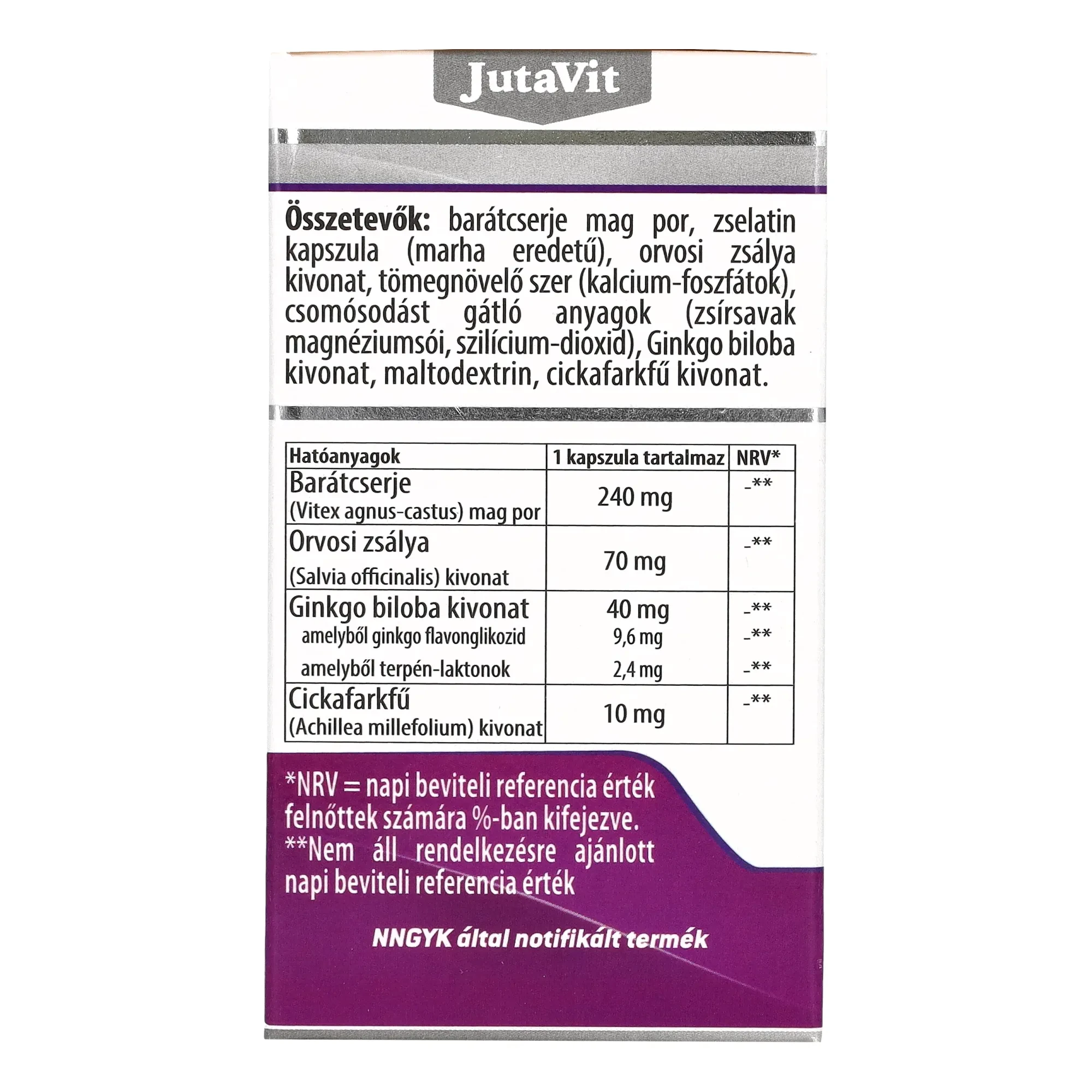 Jutavit Barátcserje Komplex 60 db kapszula
