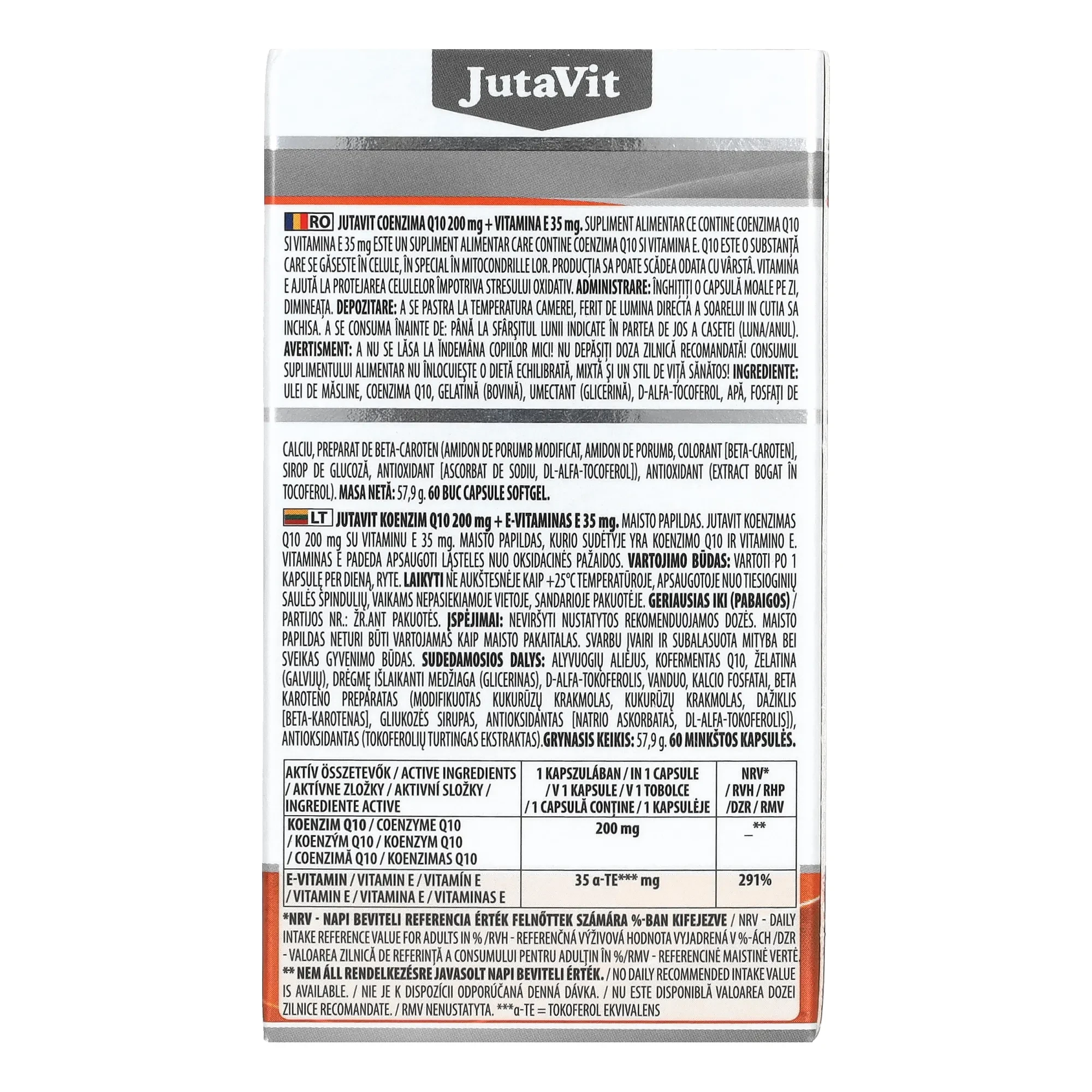 Jutavit Koemzin Q10 200 mg 60 db kapszula