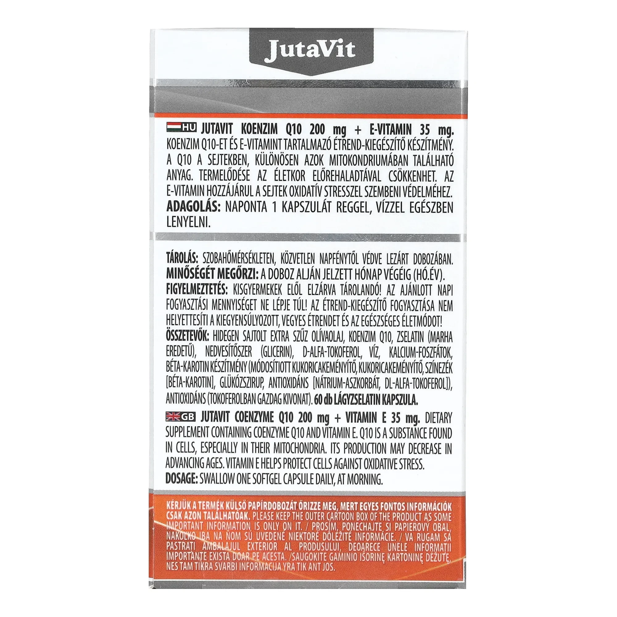 Jutavit Koemzin Q10 200 mg 60 db kapszula