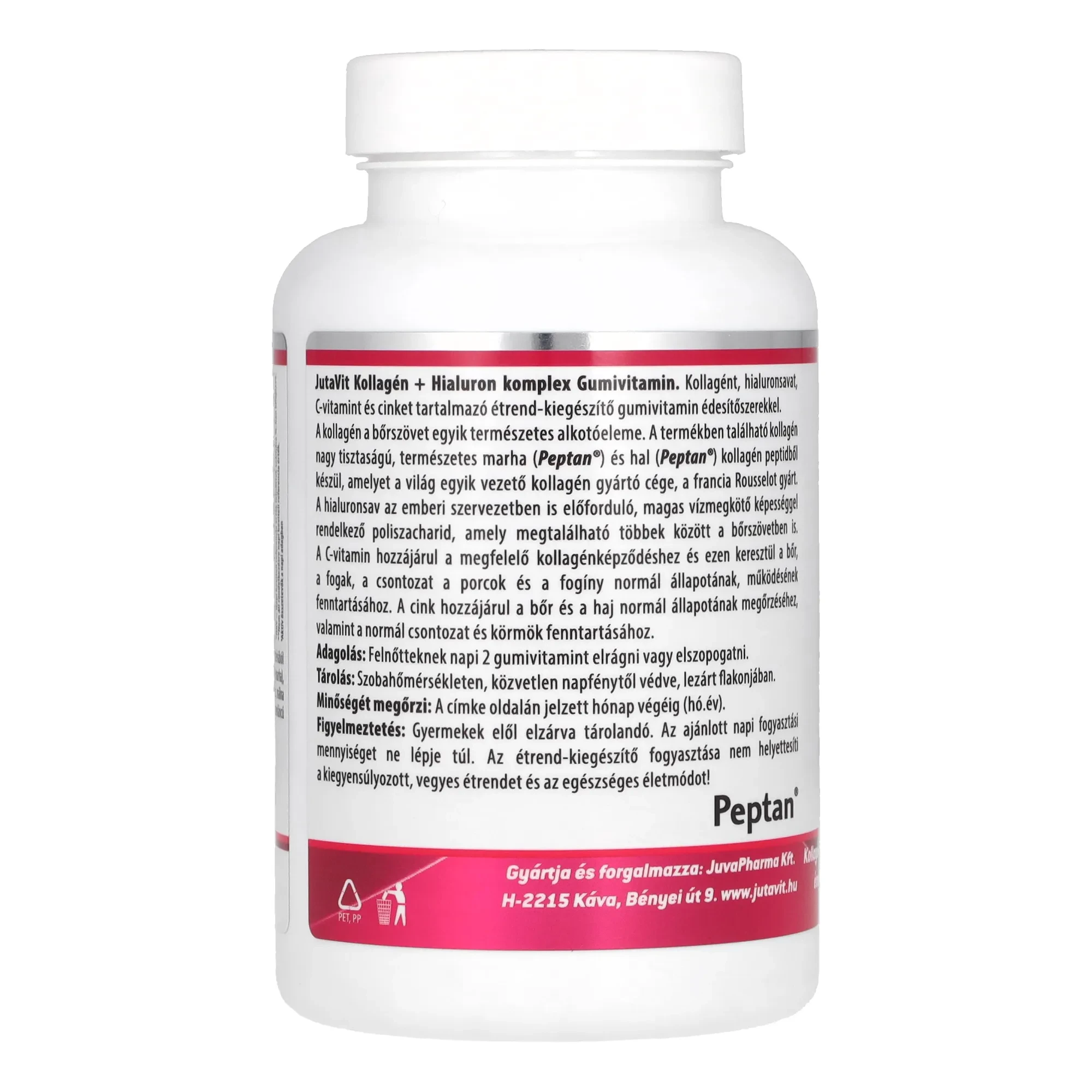 Jutavit Kollagén + Hialuron Komplex Cukormentes Gummivitamin 60 db