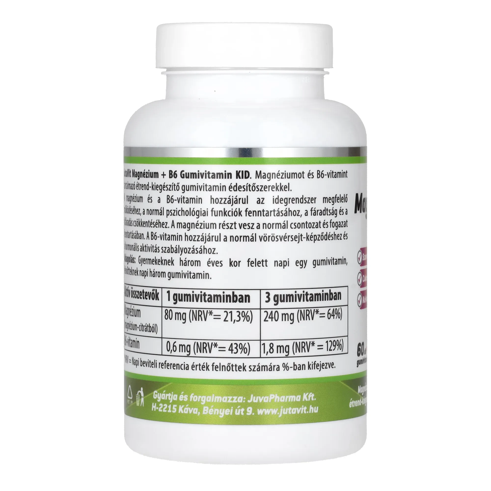JutaVit Magnézium+B6 Gumivitamin KID 60db