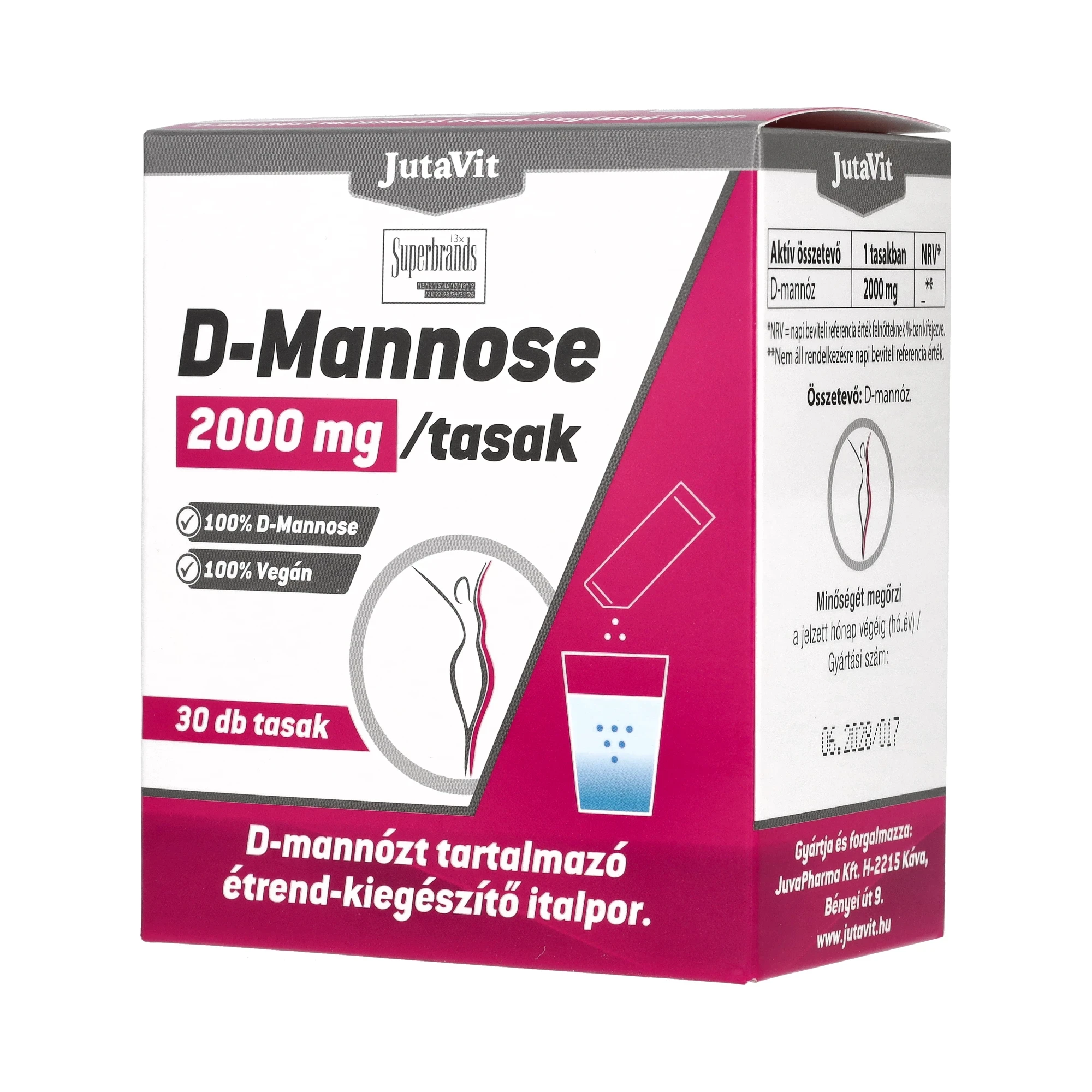 JutaVit D-Mannose italpor 2000 mg/tasak 30db