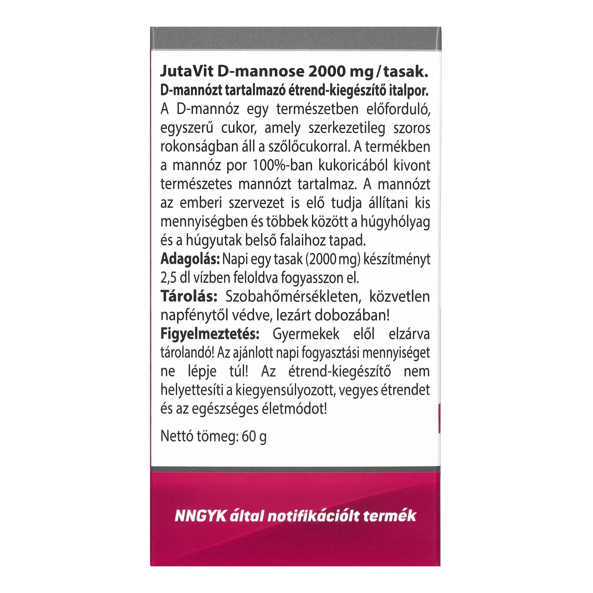 Jutavit D- Mannose 2000 mg Italpor 30 db Tasak