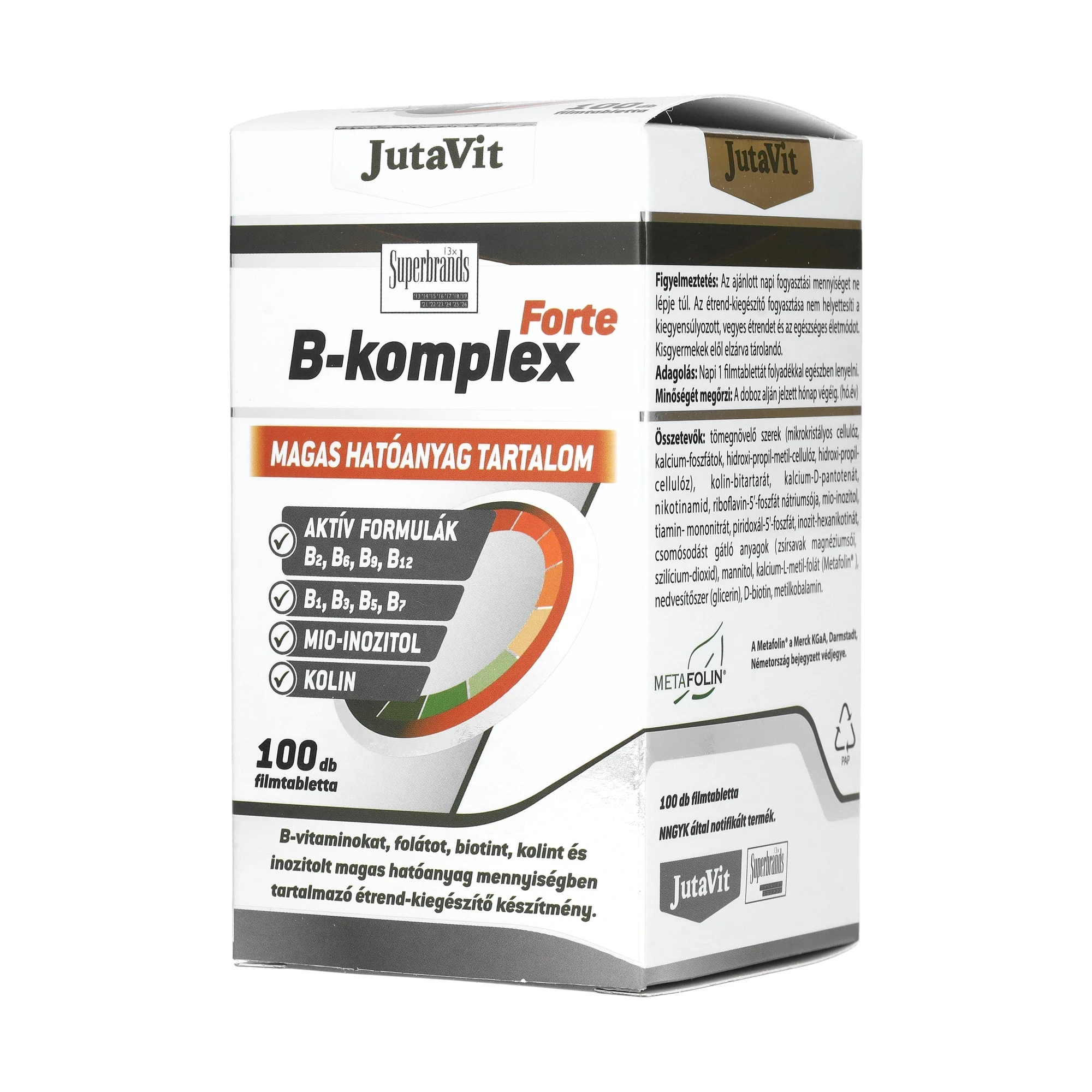 Jutavit B Komplex Forte 100 db Filmtabletta