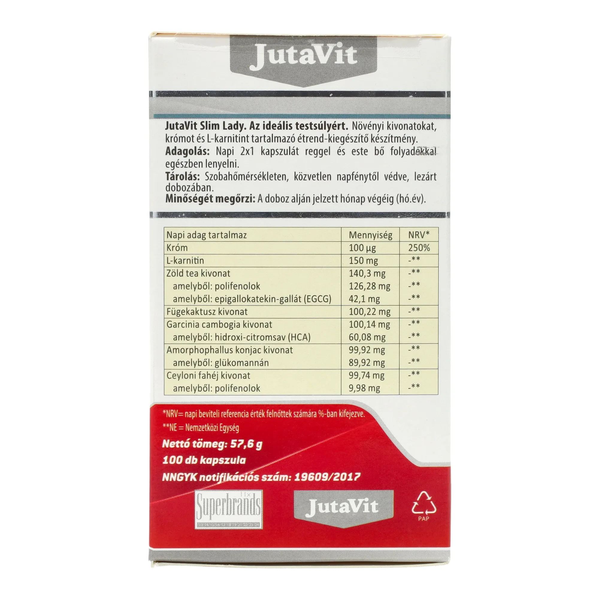 JutaVit Slim Lady Fat Burner 100db