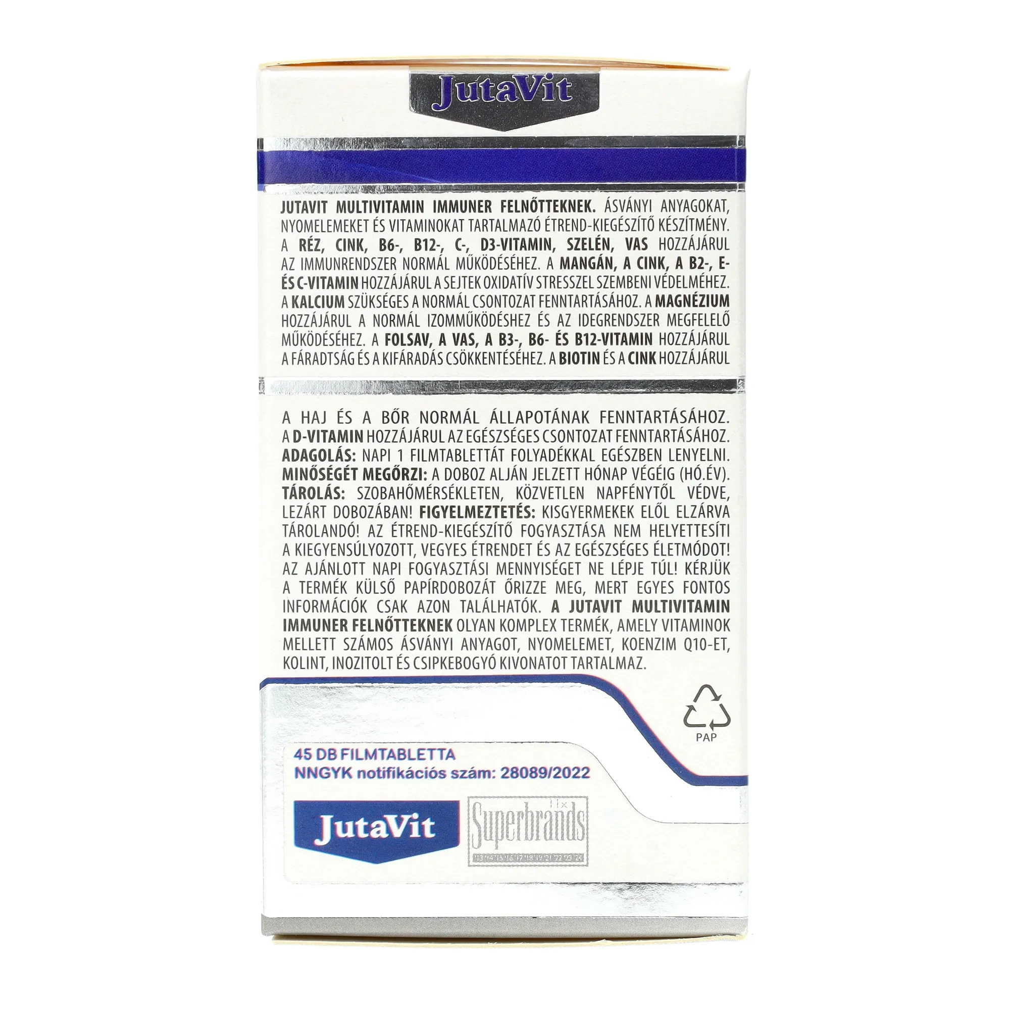 JutaVit multivitami felnőtt tabletta 45db