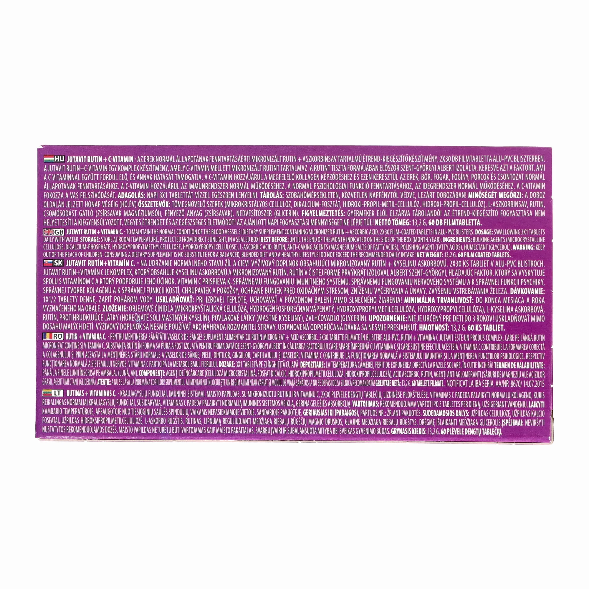JutaVit Rutin+C vitamin tabletta 60db