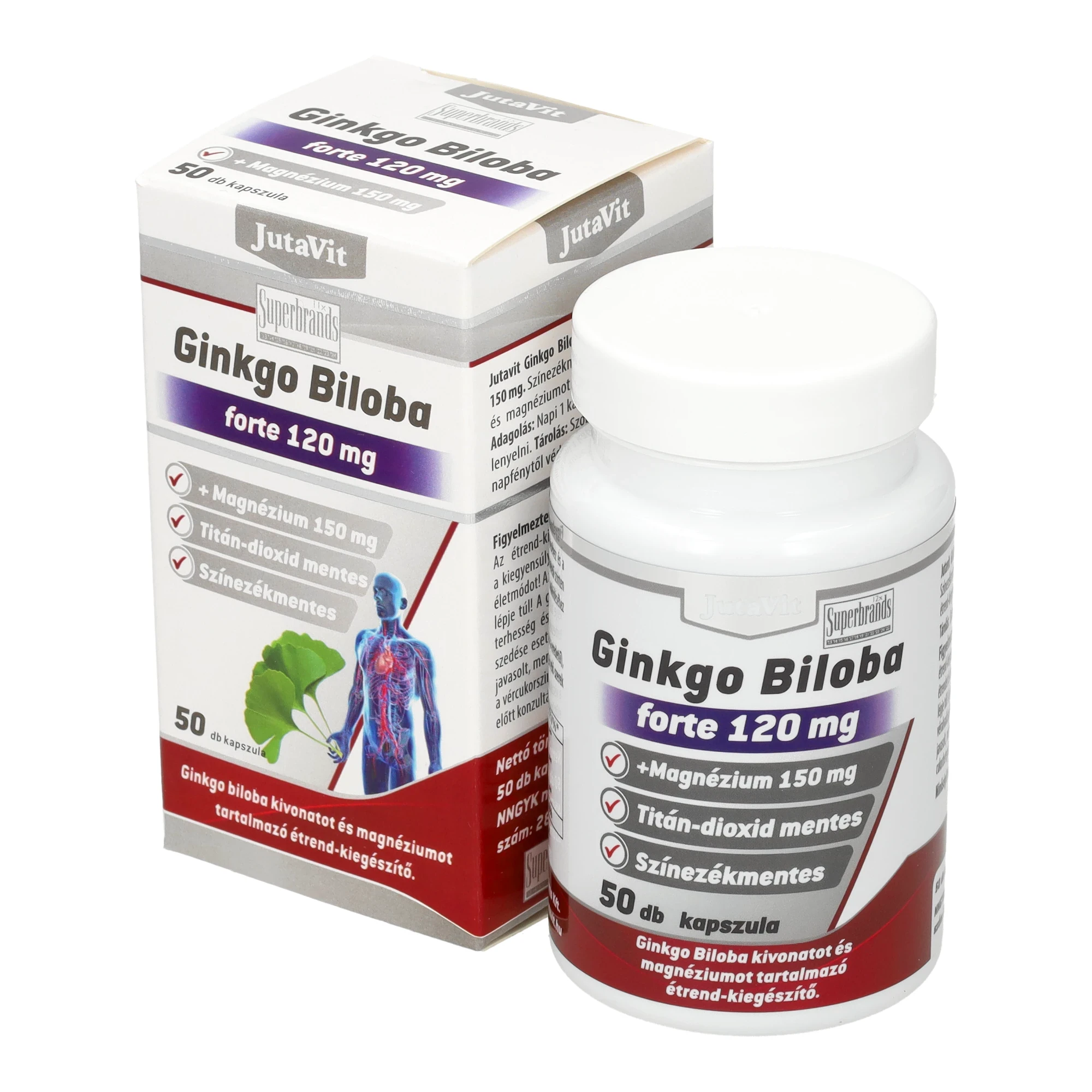 JutaVit Ginkgo Biloba forte 120 mg+Magnézium 150mg 50db