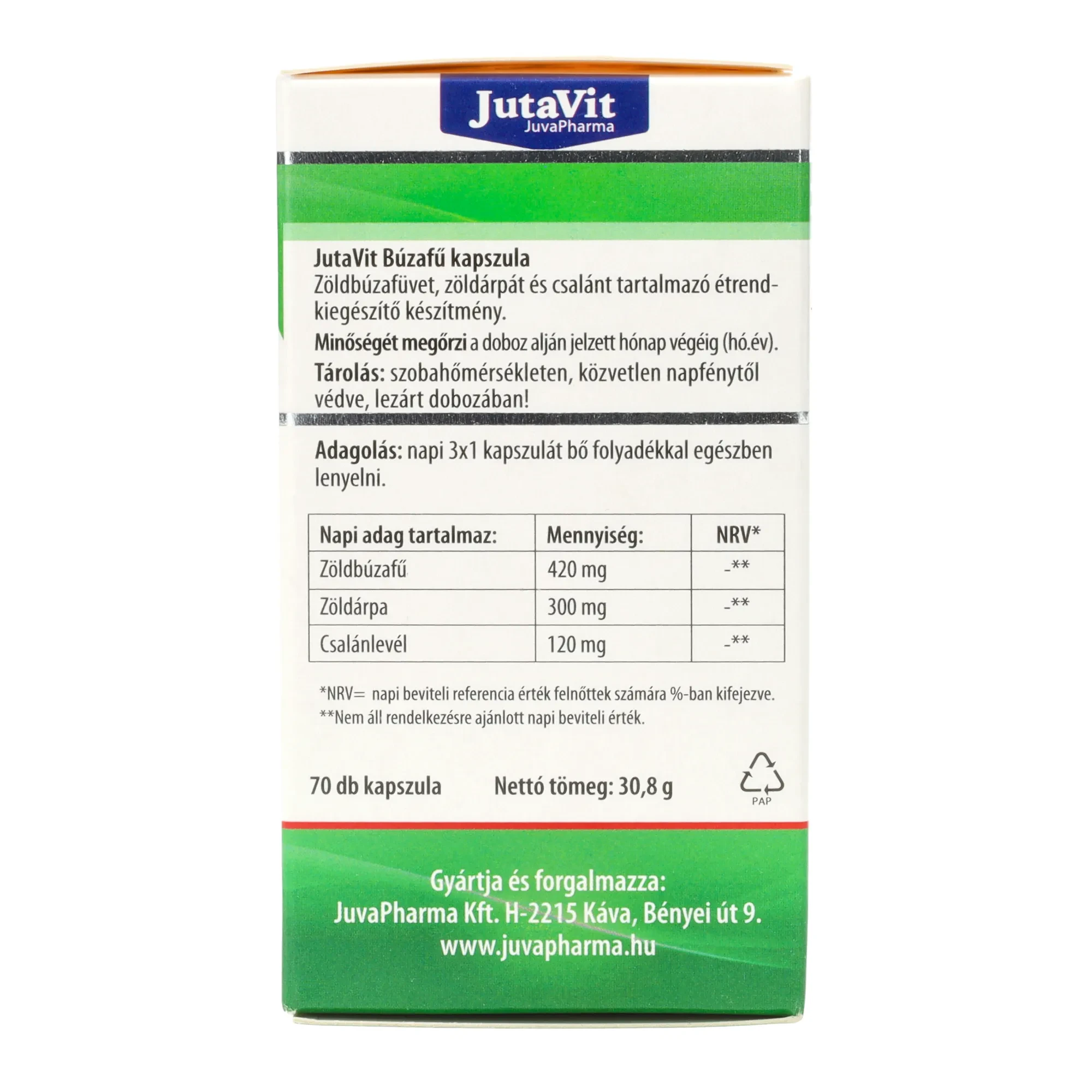 Jutavit Búzafű kapszula pH balance 70 db