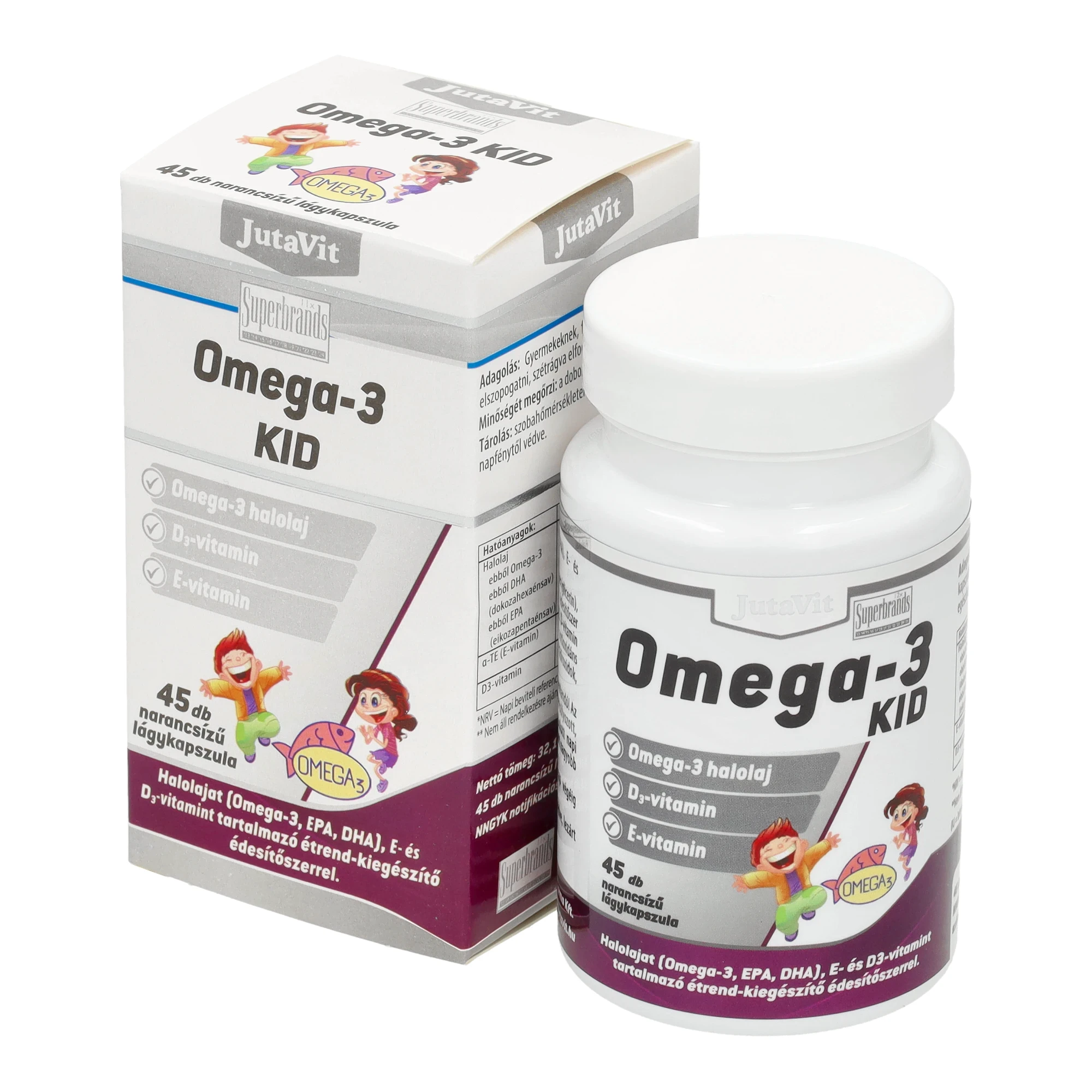 JutaVit Omega-3 kid rágókapszula 45db