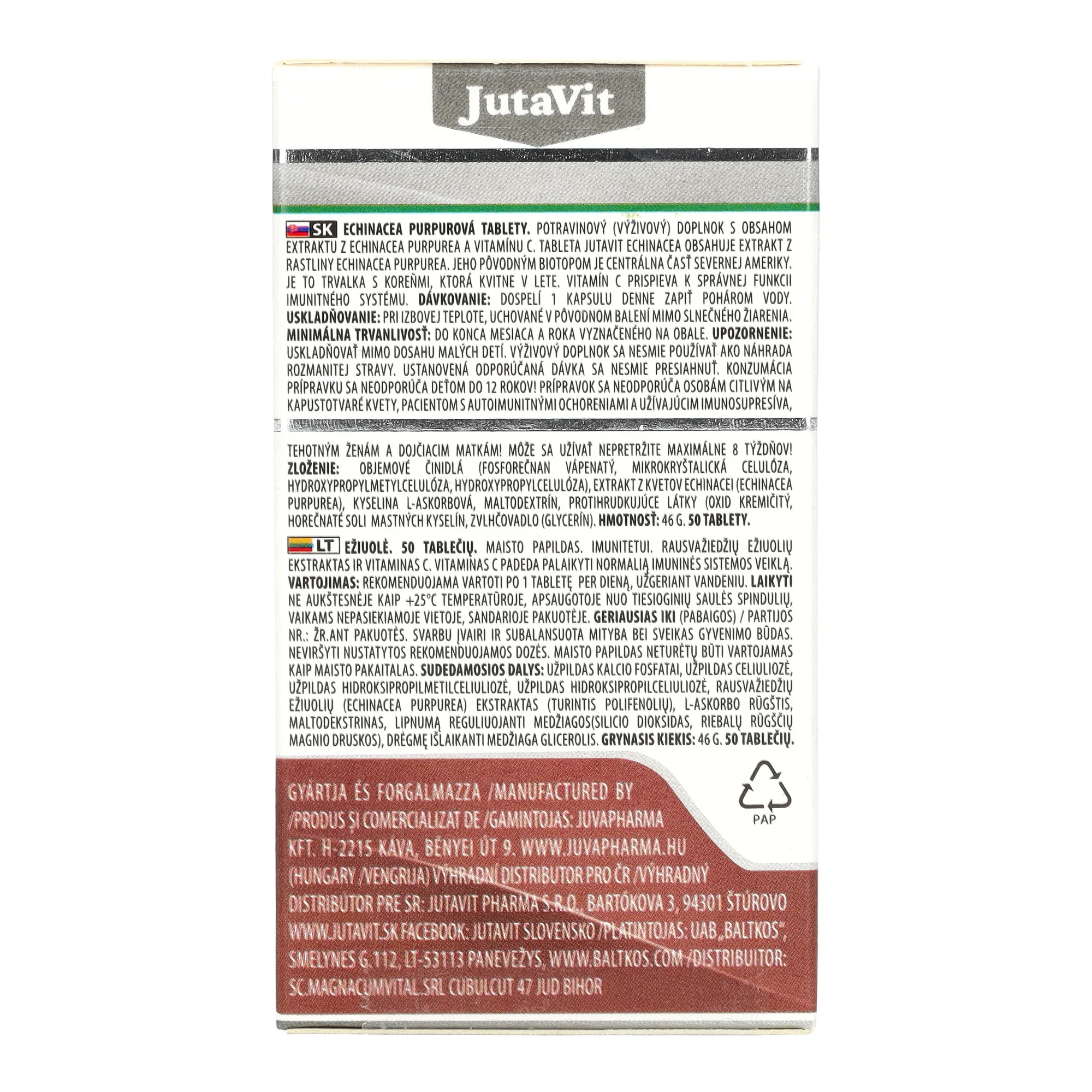 Jutavit Echinacea tabletta 50db