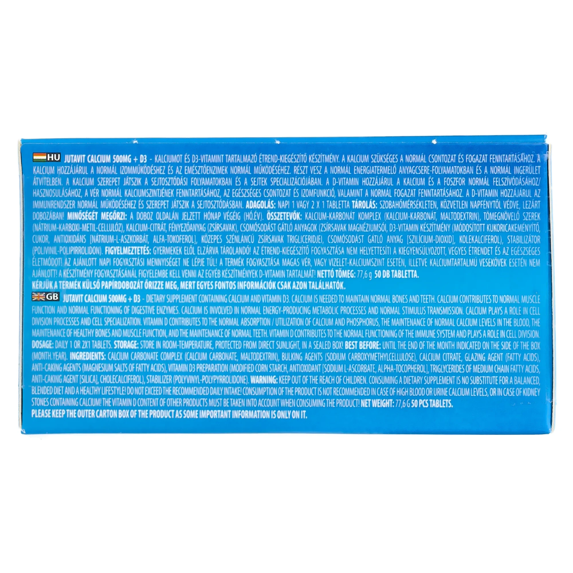 JutaVit Calcium tabletta 50db 500mg