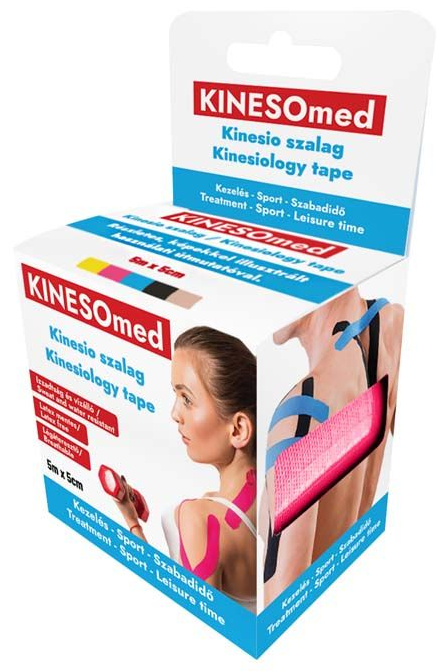 KINESOMED Kinesio szalag 5 m x 5 cm rózsaszín