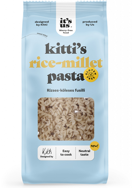 it's us KITTI'S gluténmentes rizses-köleses száraztészta fusilli/orsó 200g