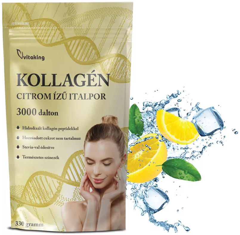 VK Kollagén Citrom ízű italpor 3000 dalton 330g
