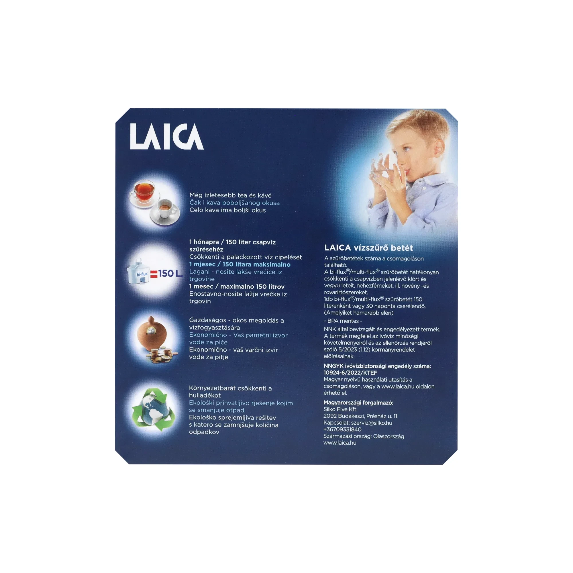 Laica Bi-Flux vízszűrő betét 4db (F4S)