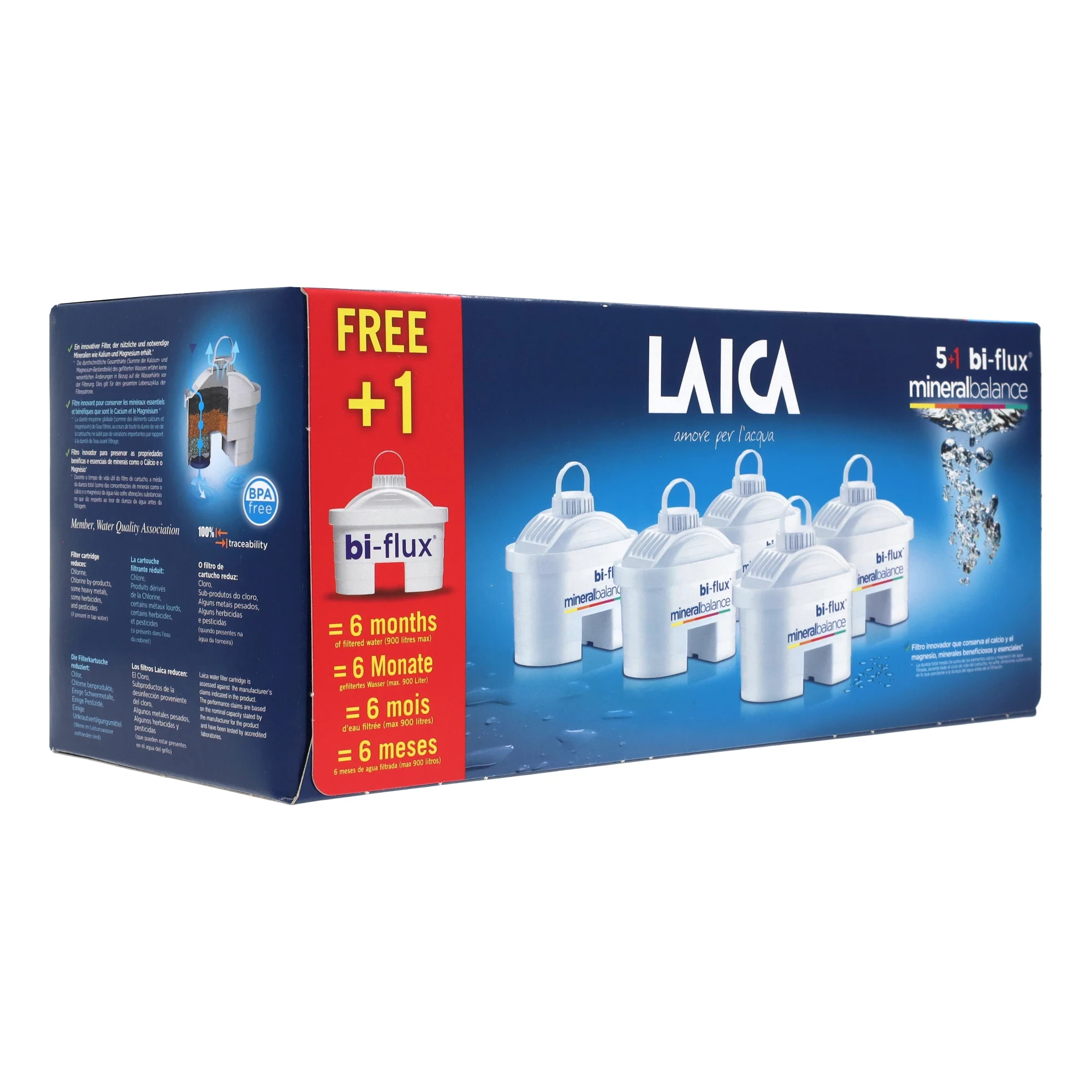 5+1 db LAICA bi-flux “mineral balance” vízszűrő betét