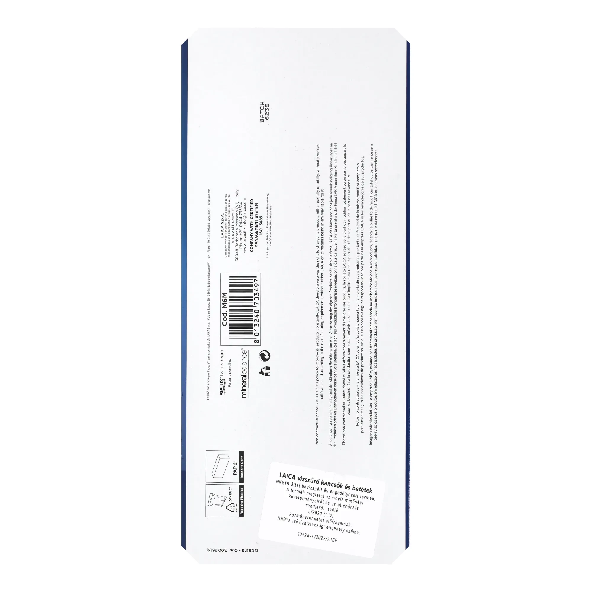 Laica -Mineral Balance 6db ajándék bi-flux szűrőbetét