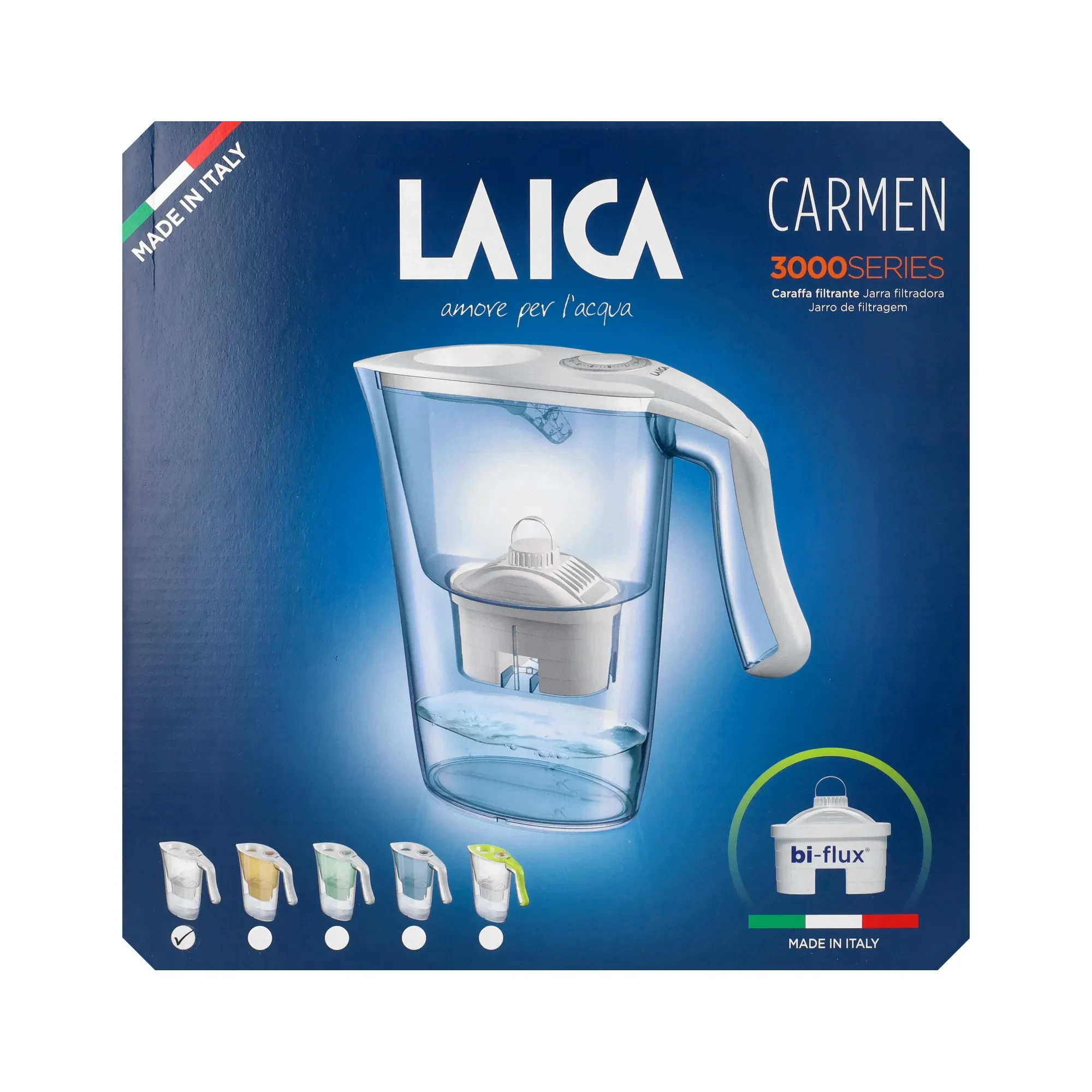 Laica Carmen Norma fehér vízszűrő kancsó mechanikus kijelzővel 2,3 l