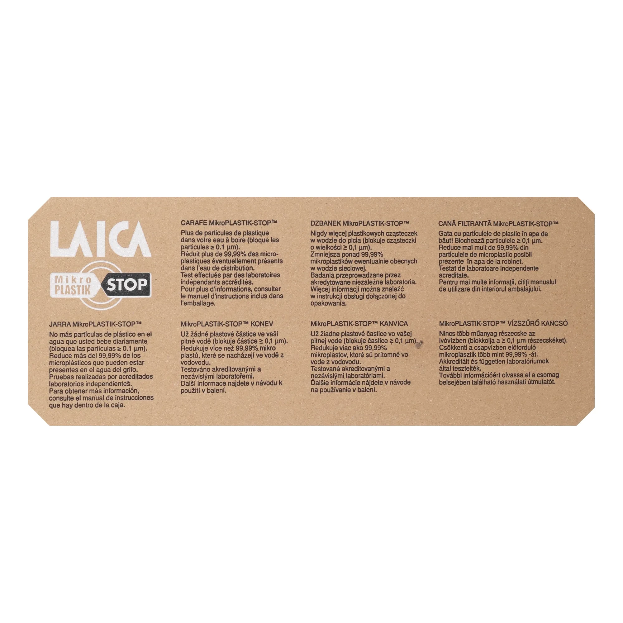 LAICA mikroplasztik-Stop vízszűrő kancsó mechanikus kijelzővel 3 db bi-flux szűrőbetéttel