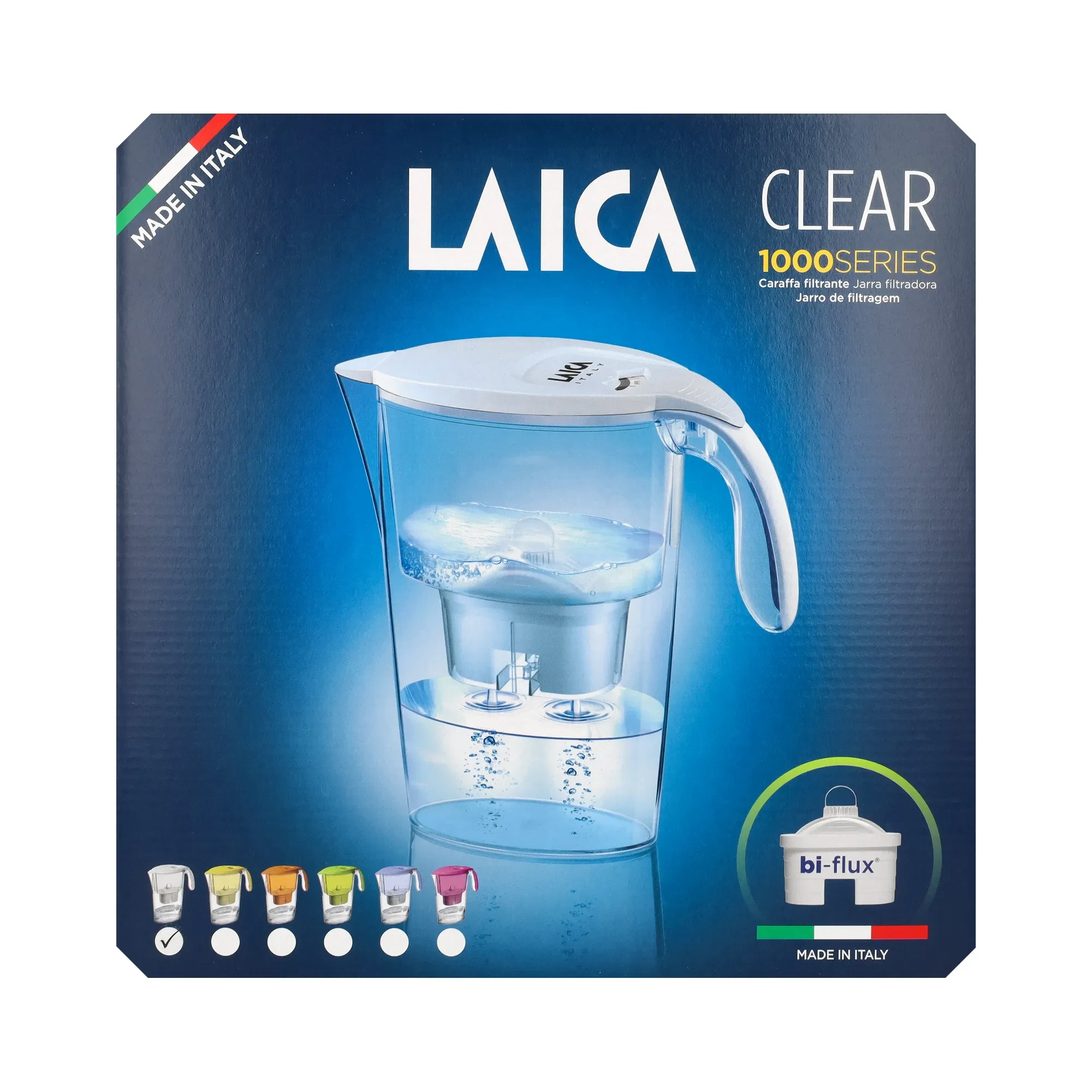 Laica Color Clear Line fehér kancsó 1db szűrőbetéttel