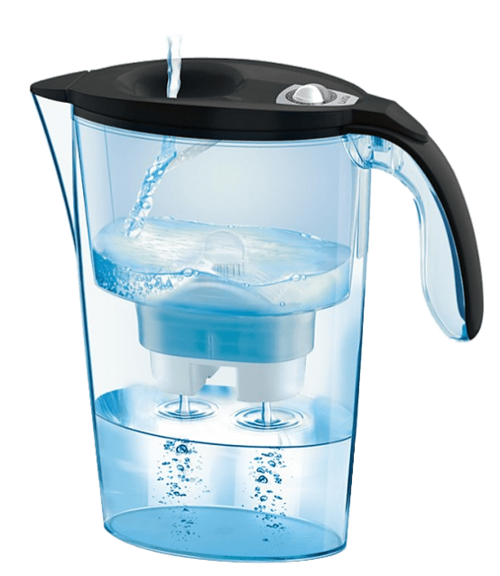 LAICA Stream Line fekete vízszűrő kancsó mechanikus kijelzővel 1db