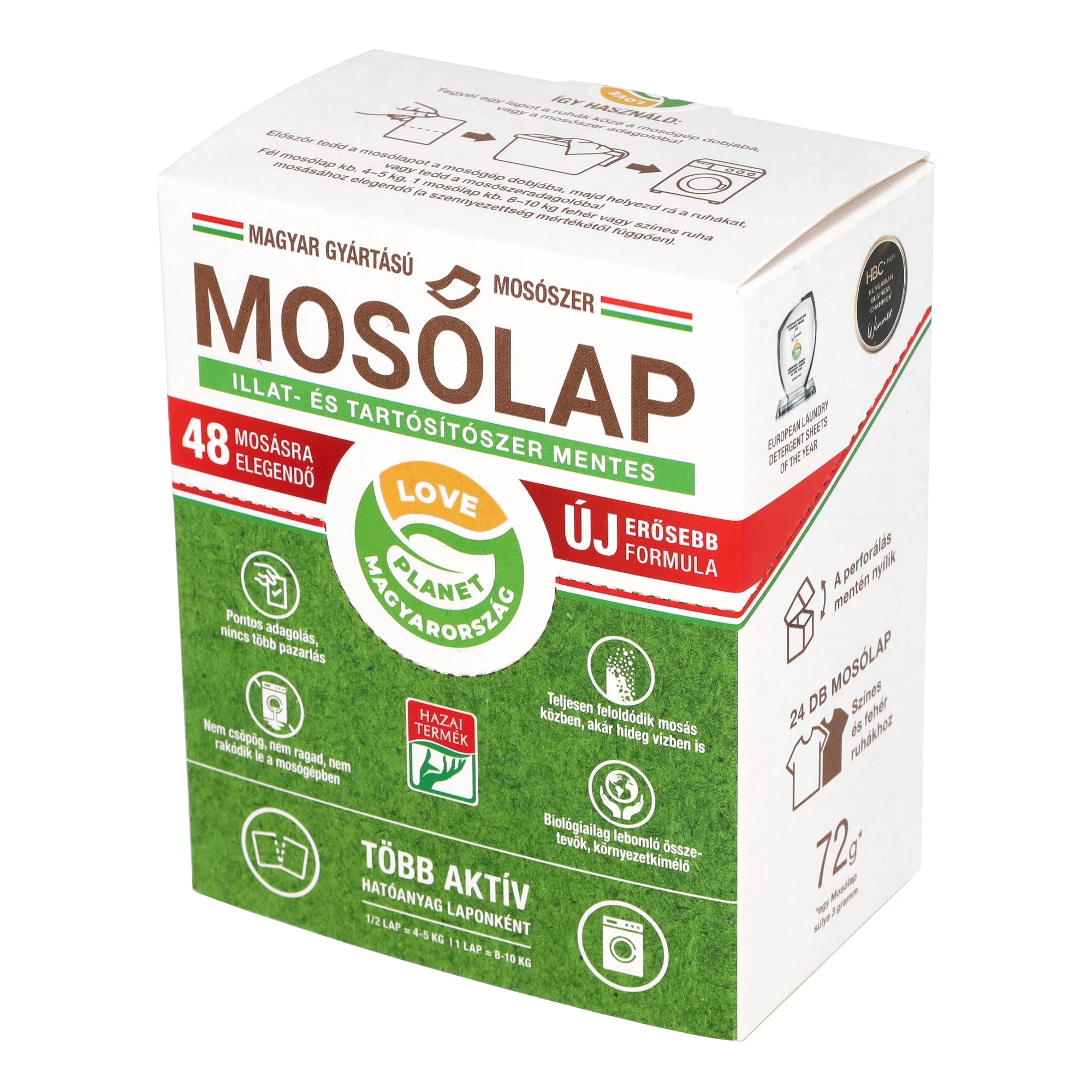 MOSÓLAP ILLAT- ÉS TARTÓSÍTÓSZER  MENTES 48 MOSÁSRA