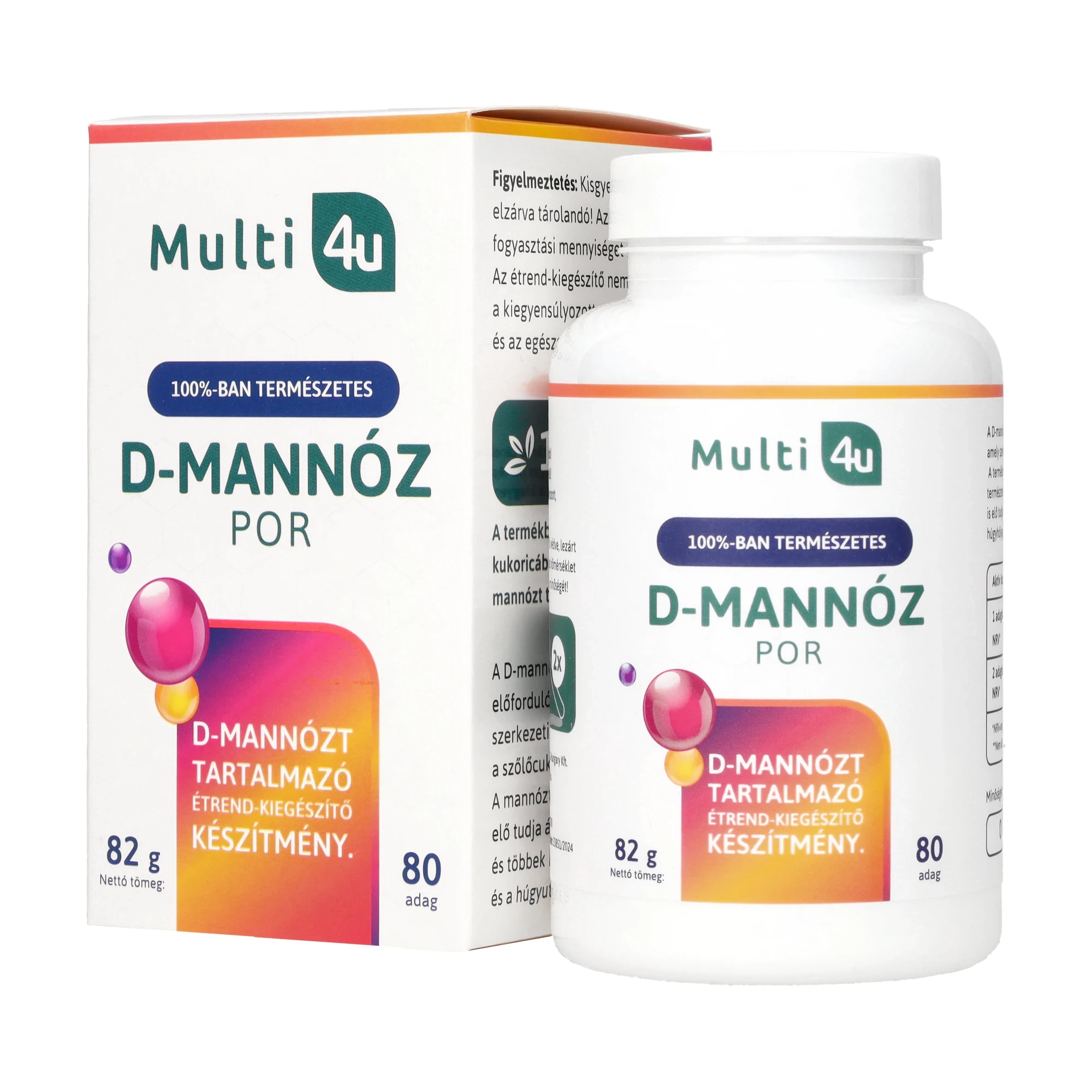 Multi4U D-Mannóz por 82 g 80 adag