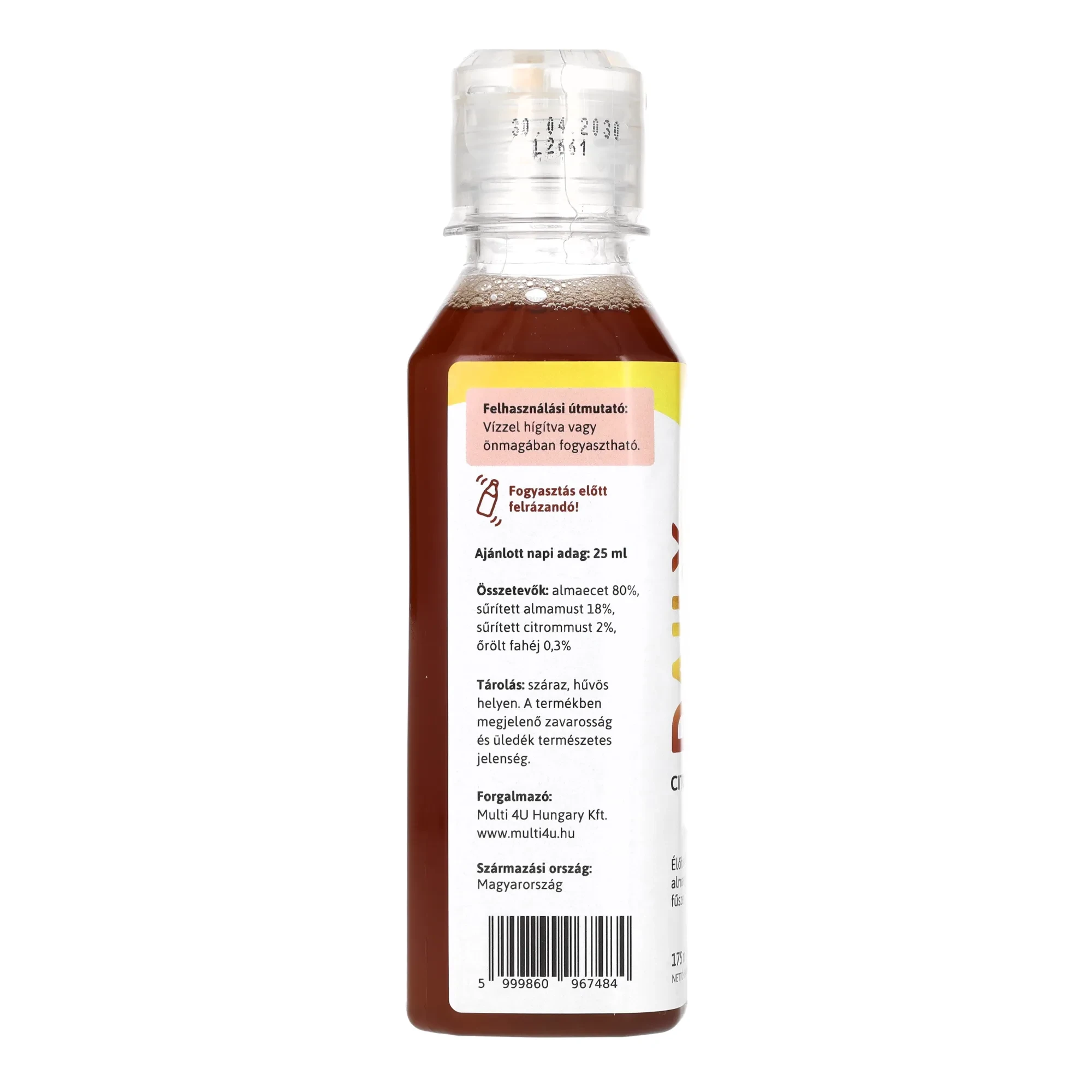 Multi 4U DAILY SHOT Citrom & Fahéj 175 ml