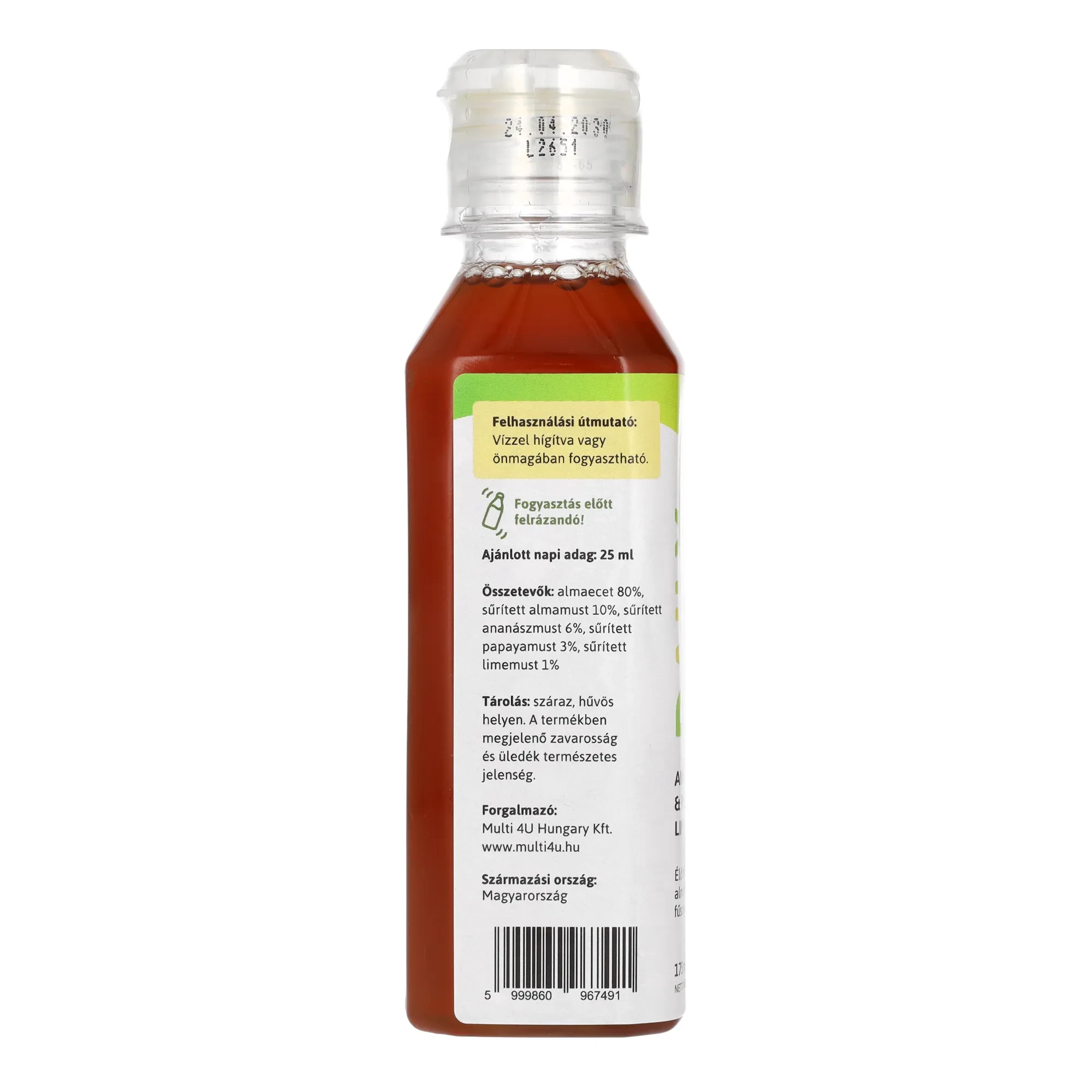 Multi 4U DAILY SHOT ANANÁSZ & PAPAYA LIME-MAL 175 ml