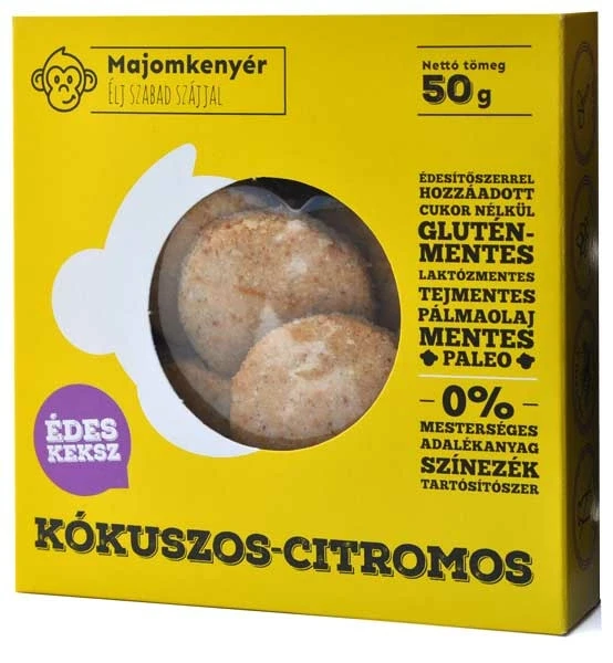 Majomkenyér kókuszos citrusos paleokeksz 50 g
