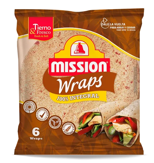 MISSION Wrap Teljes kiőrlésű 25cm 370g (6db/cs)