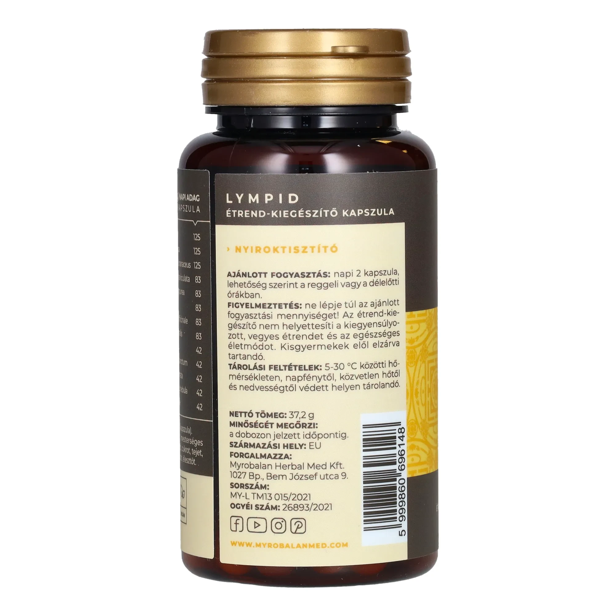 Myrobalan Lympid nyirokrendszer- és vértisztító gyógynövény-komplex 60db