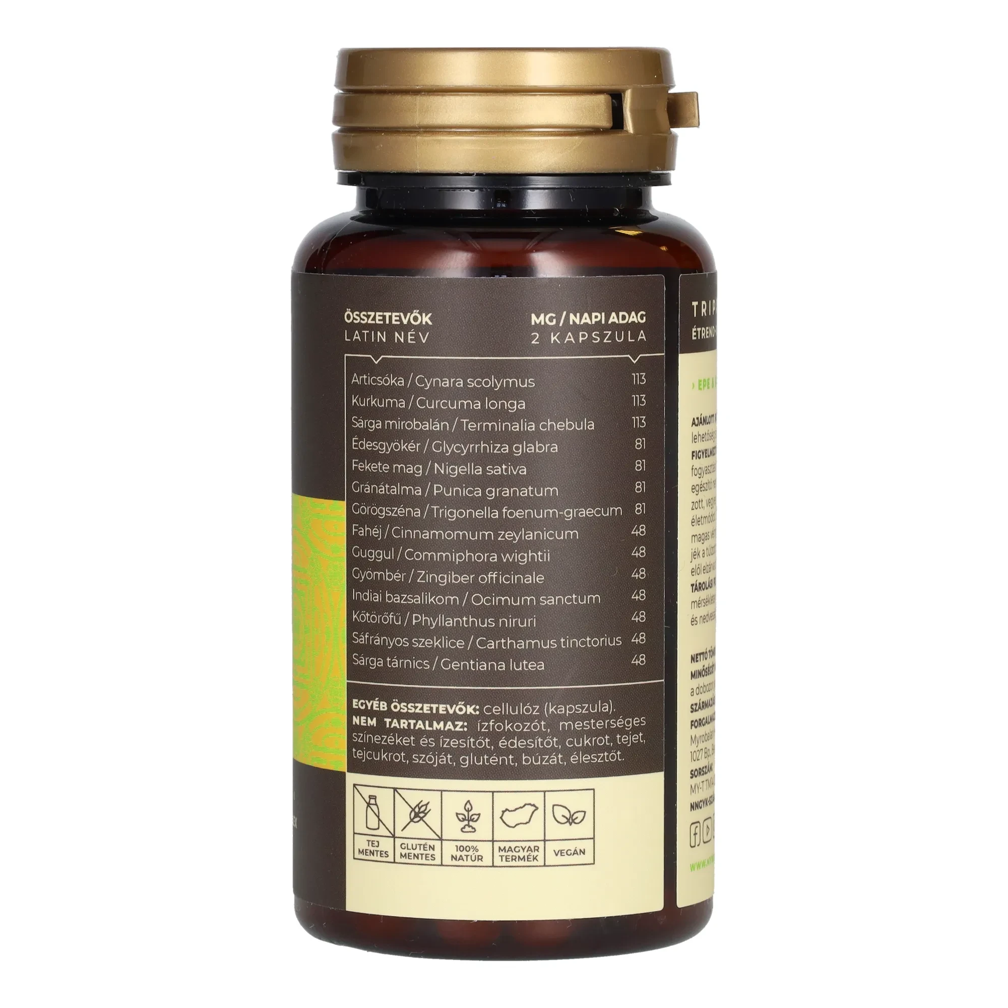 Myrobalan TriPa epe & koleszterin gyógynövény-komplex 60db