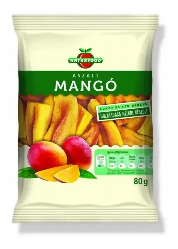 Aszalt mangó (cukor és SO2 mentes) 80g