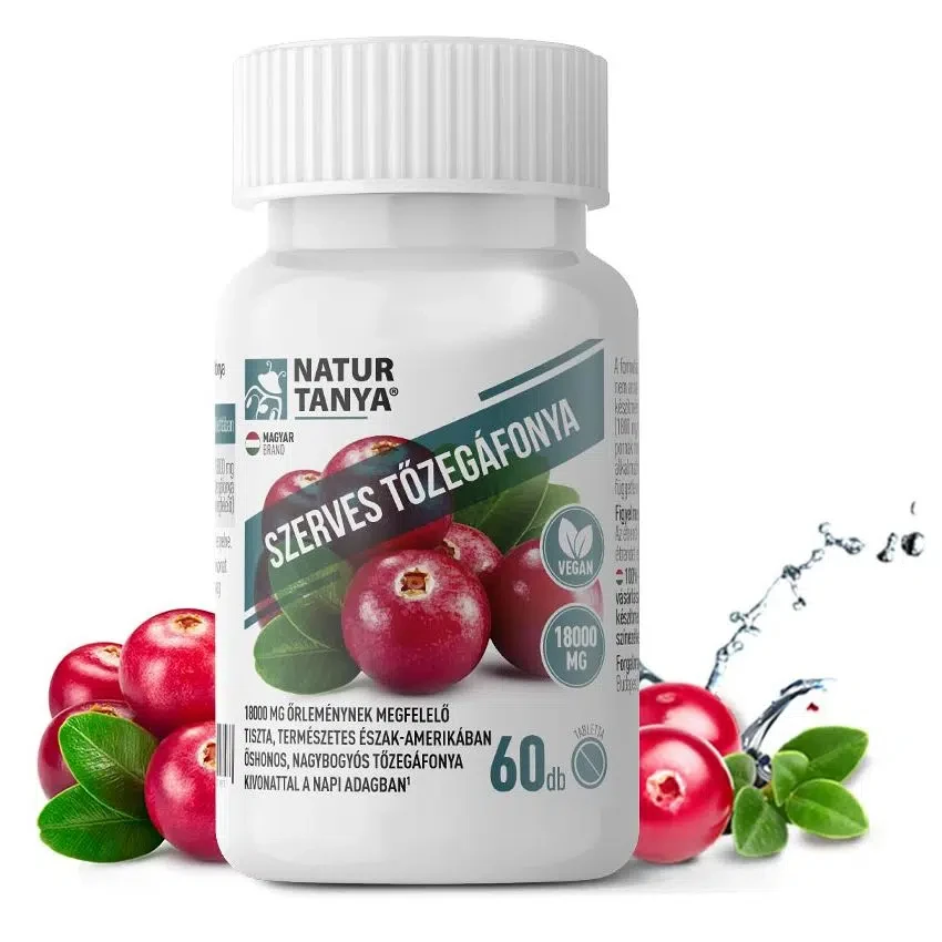NaturTanya Szerves Tőzegáfonya forte tabletta 60db