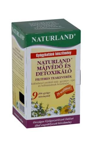 Naturland Májvédő és Detoxikáló filteres teakeverék 25 db