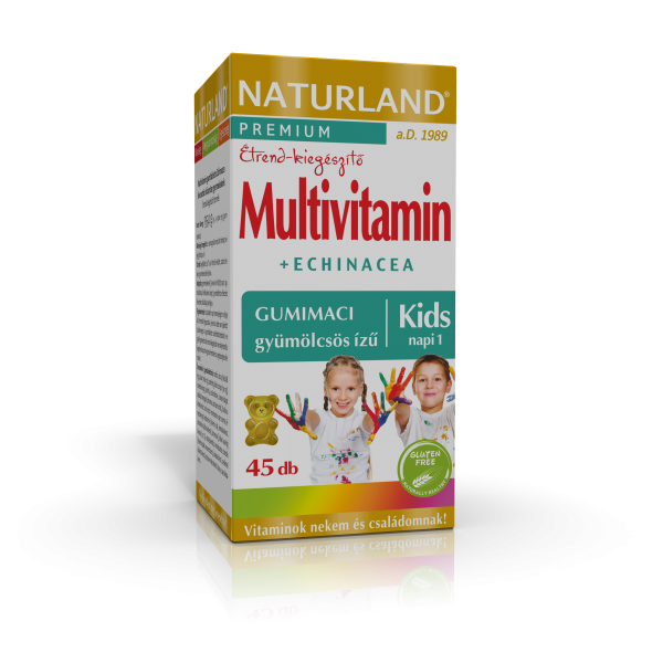 NL Multivitamin + Echinacea gyerek multivitamin gumitabletta 45 db