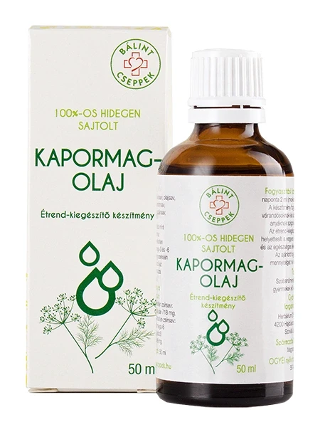 Bálint Cseppek Kapormagolaj 100%-os hidegen sajtolt 50ml