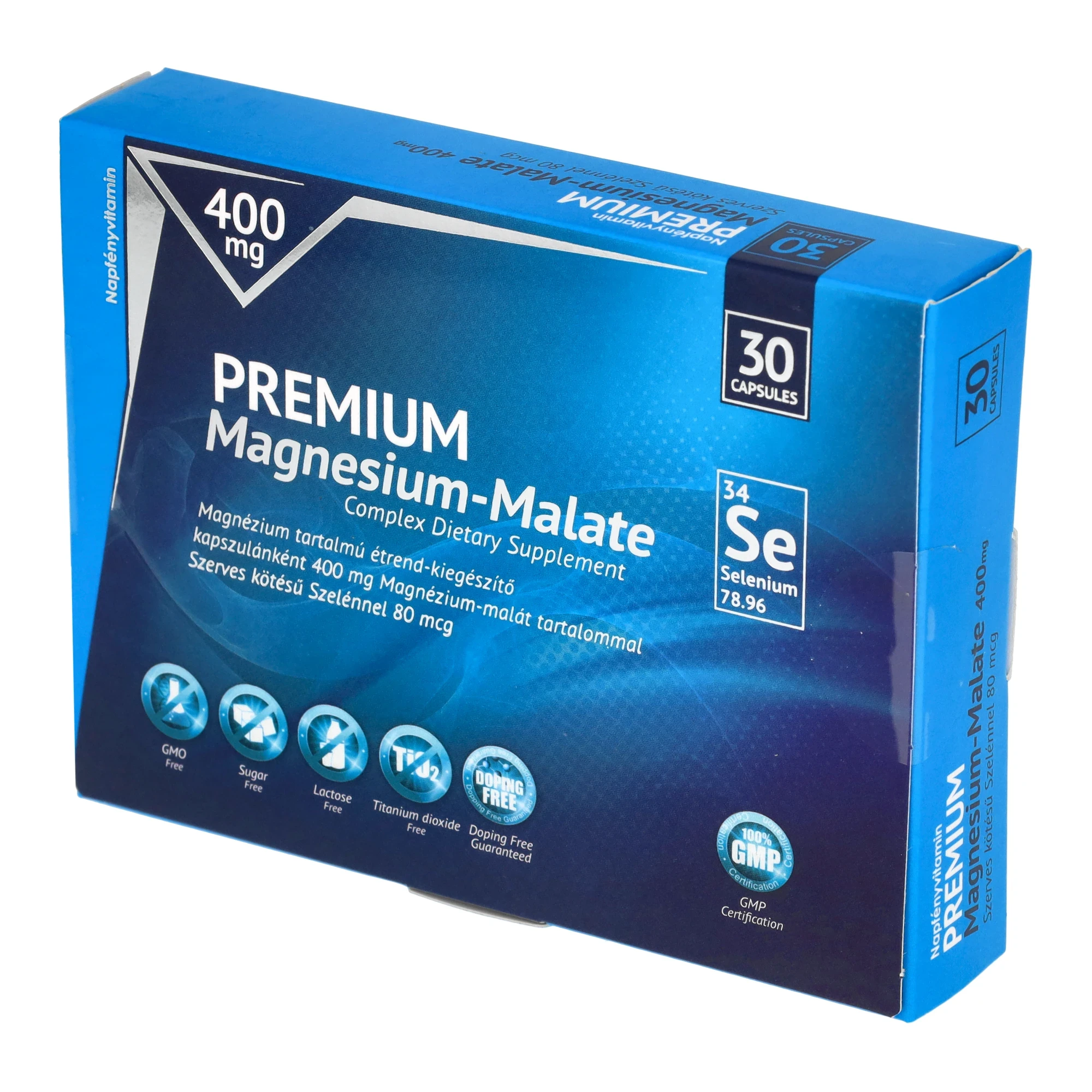 Napfényvitamin Prémium Magnézium-malát 400 mg szerves kötésű szelénnel 80 mcg 30db