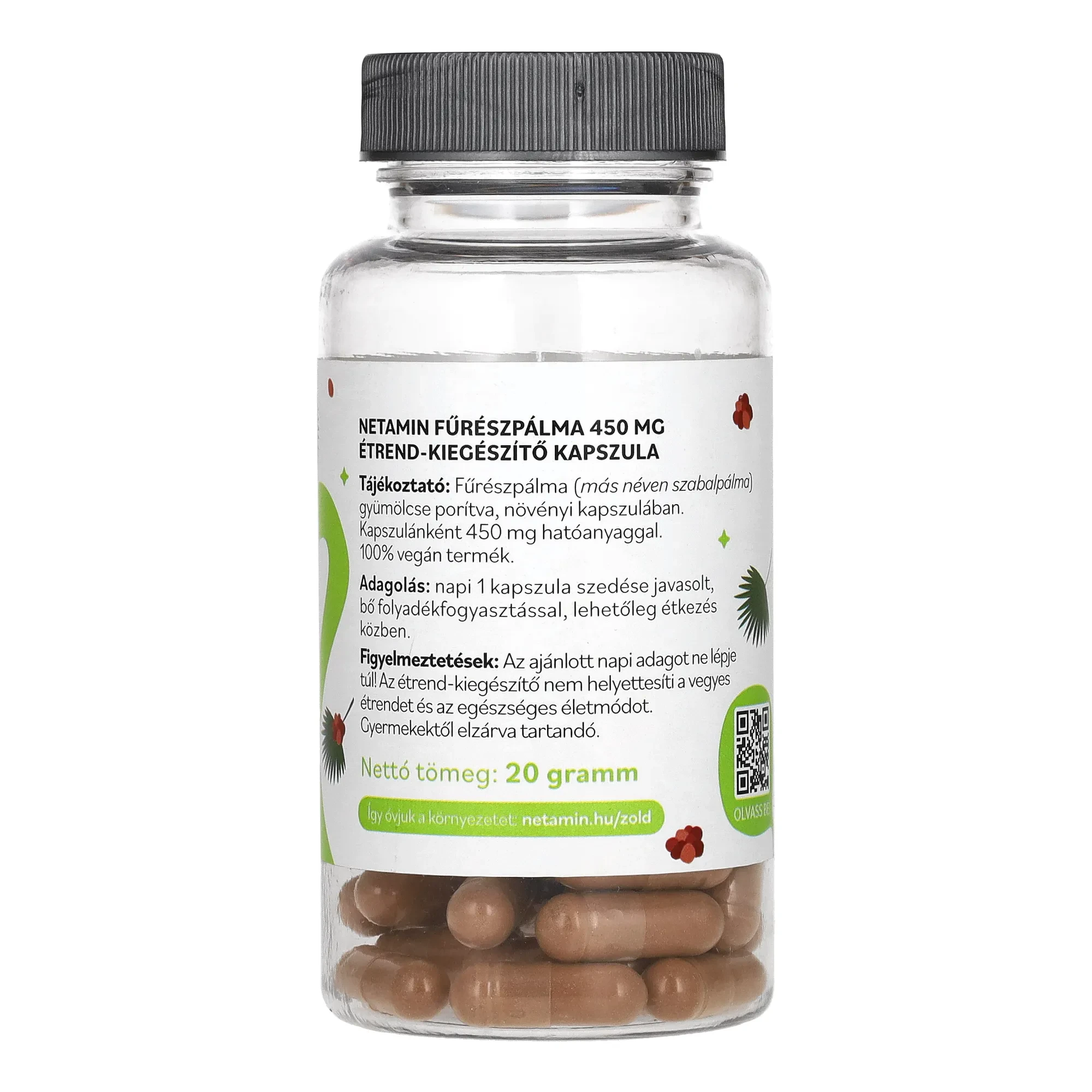 Netamin Fűrészpálma 450mg kapszula 30db