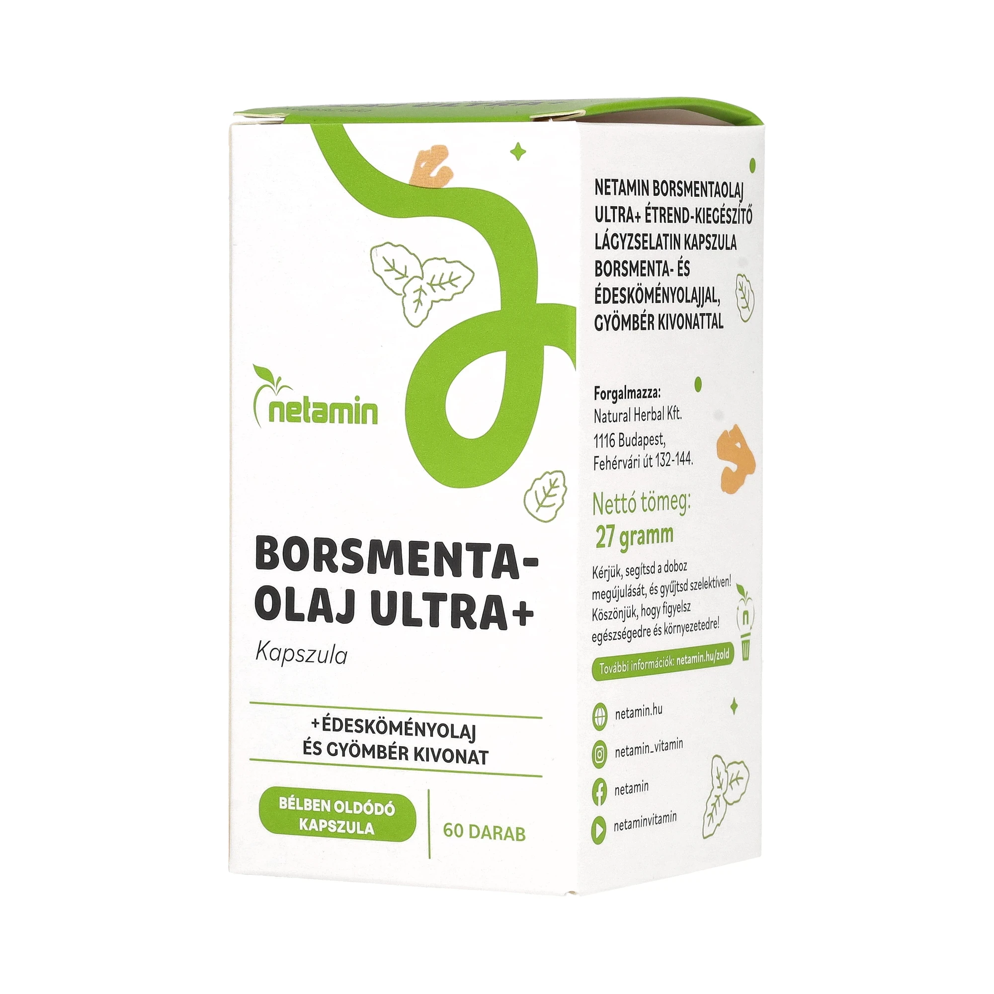 Netamin Borsmentaolaj Ultra+ kapszula 60 db