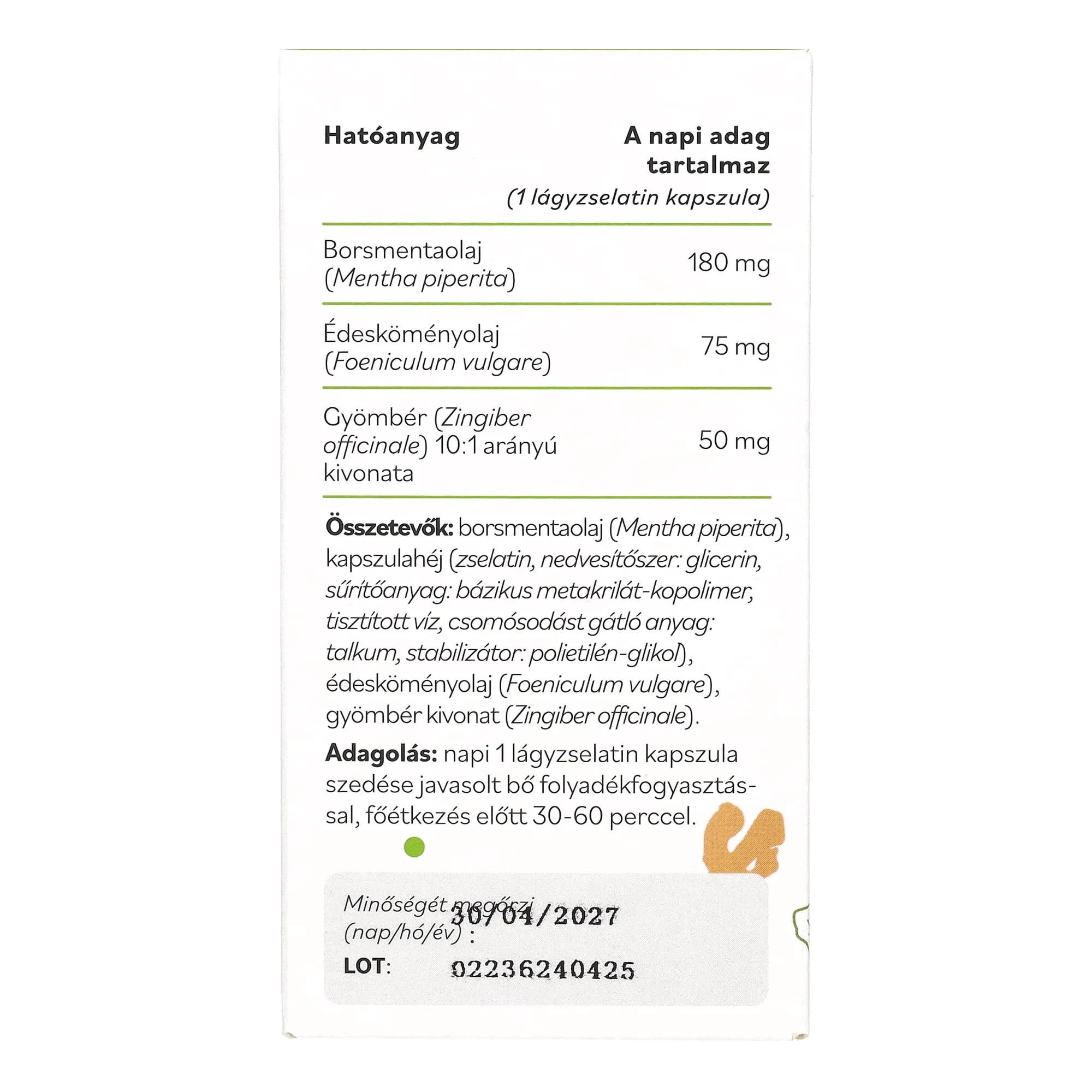 Netamin Borsmentaolaj Ultra+ kapszula 60 db