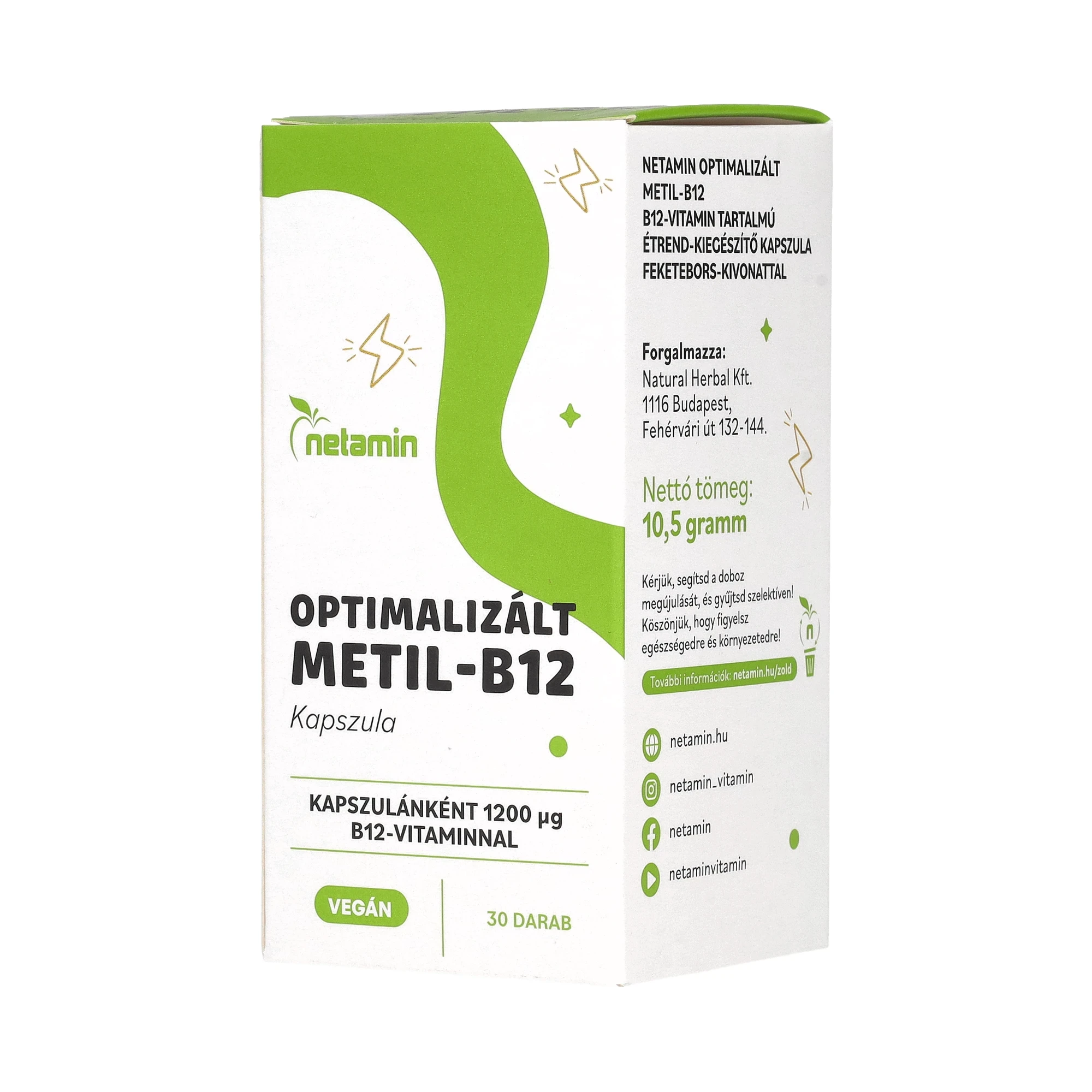 Netamin Optimalizált Metil-B12 kapszula 30 db