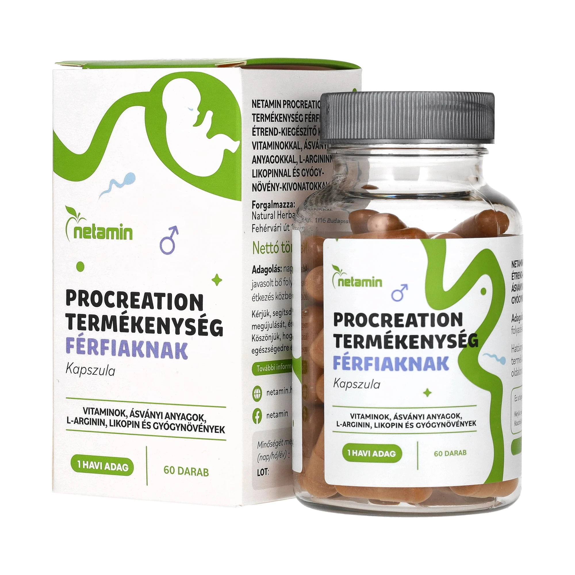 Netamin ProCreation Termékenység Férfiaknak kapszula 60 db