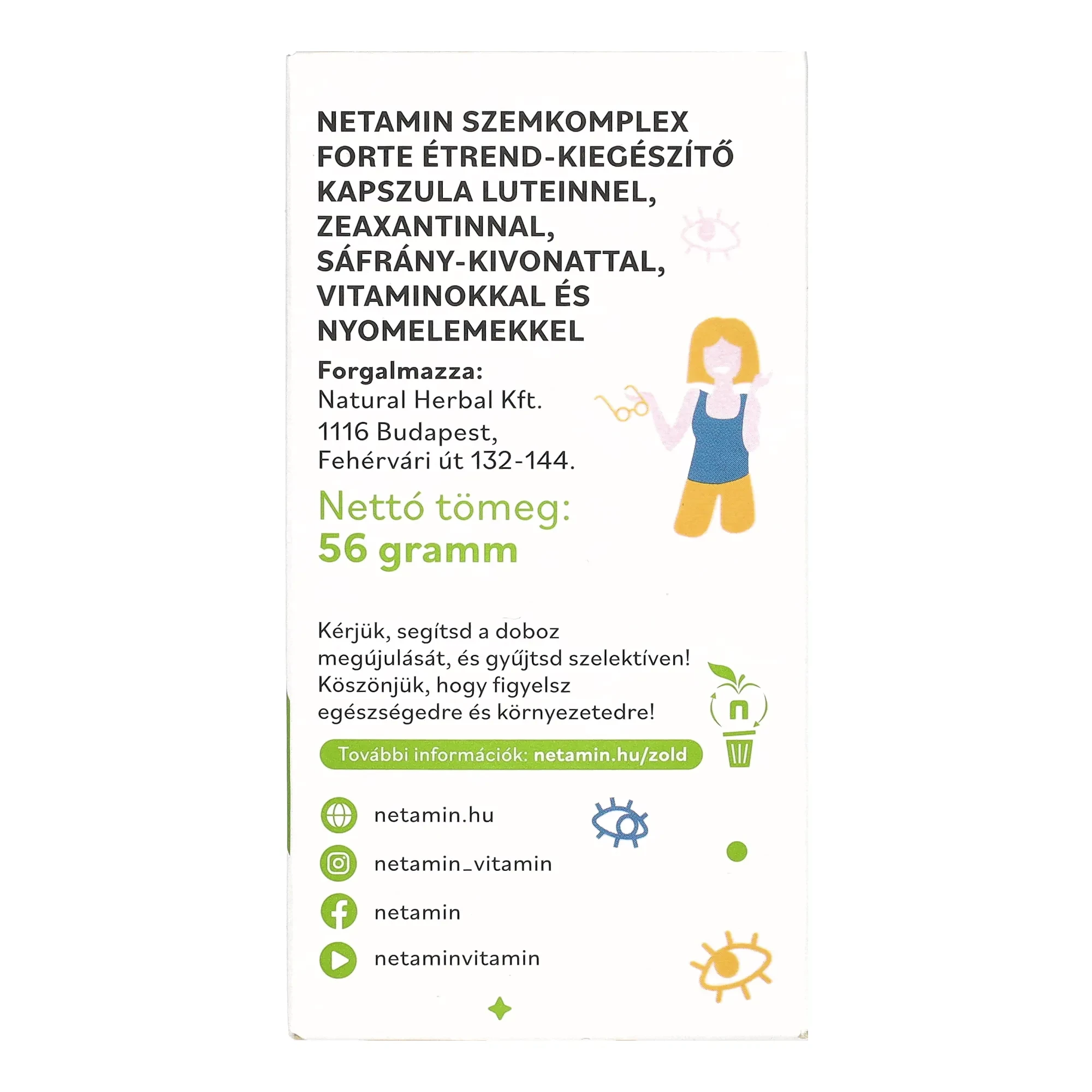 Netamin SZEMKOMPLEX FORTE kapszula 60db
