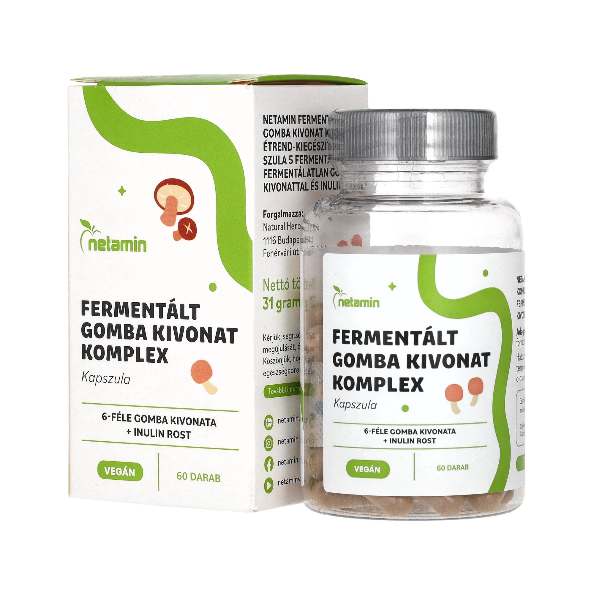 Netamin Fermentált Gomba Kivonat Komplex kapszula 60db